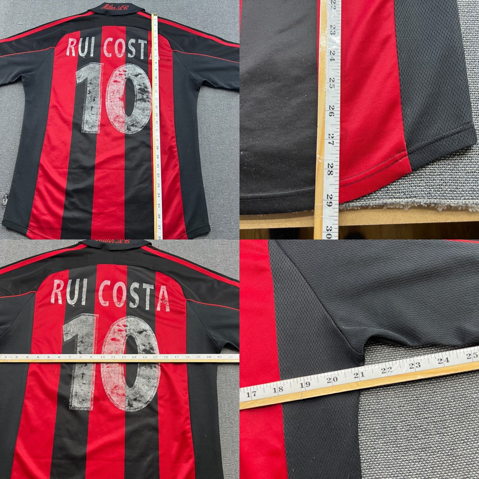 Adidas AC Milan 2000 2001 2002 Home Rui Costa Football Jersey Mens Medium Adidas Shirt T-Shirt Multicolor Size US M / EU 48-50 / 2 - 11 Thumbnail