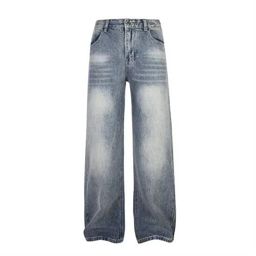 VIBE Men's punk street gradient washed straight jeans y2k Size US 32 / EU 48 - 1 Preview