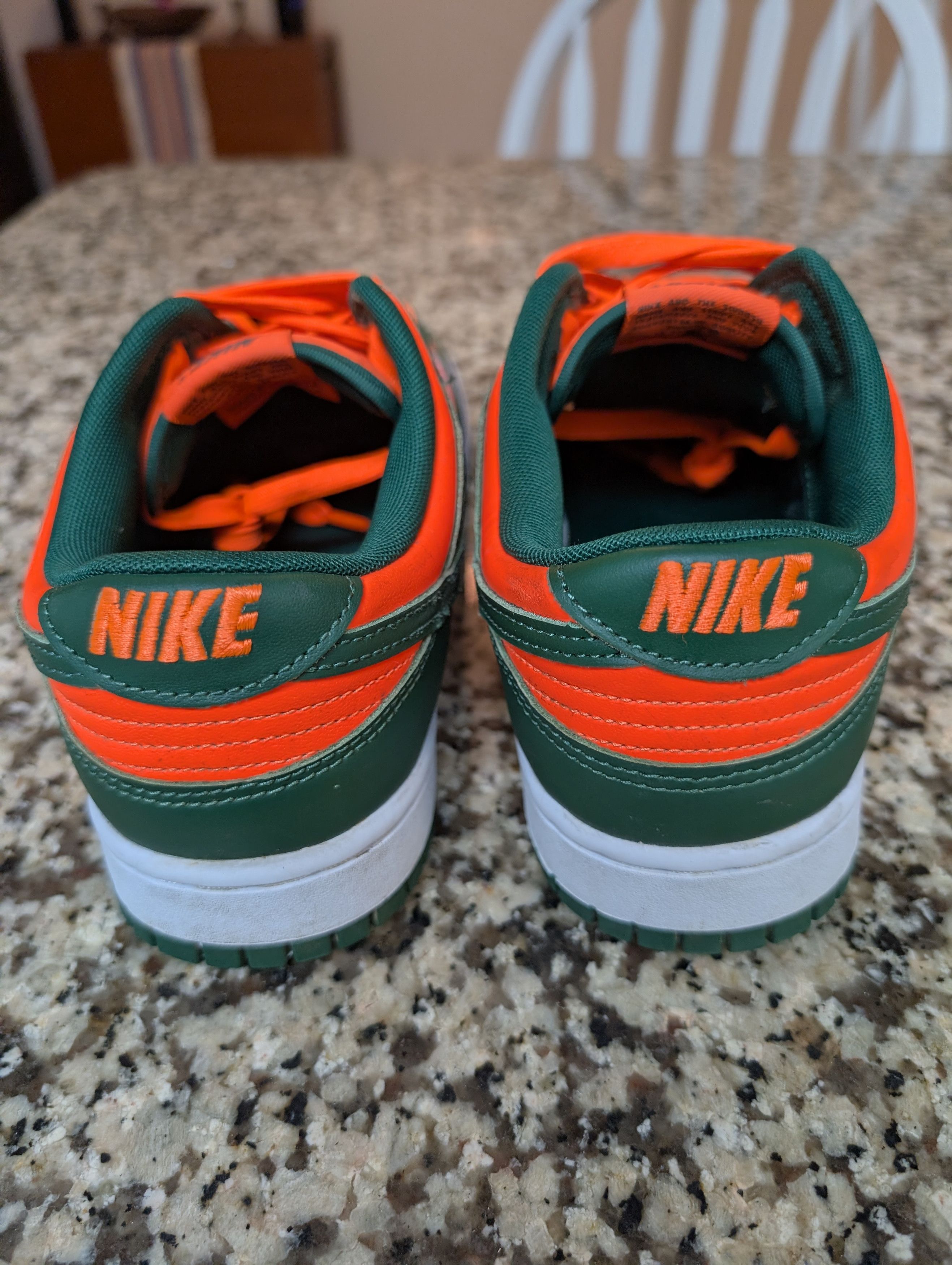 Nike Nike Dunk Low Retro " Miami Hurricanes " Size US 9.5 / EU 42-43 - 4 Thumbnail