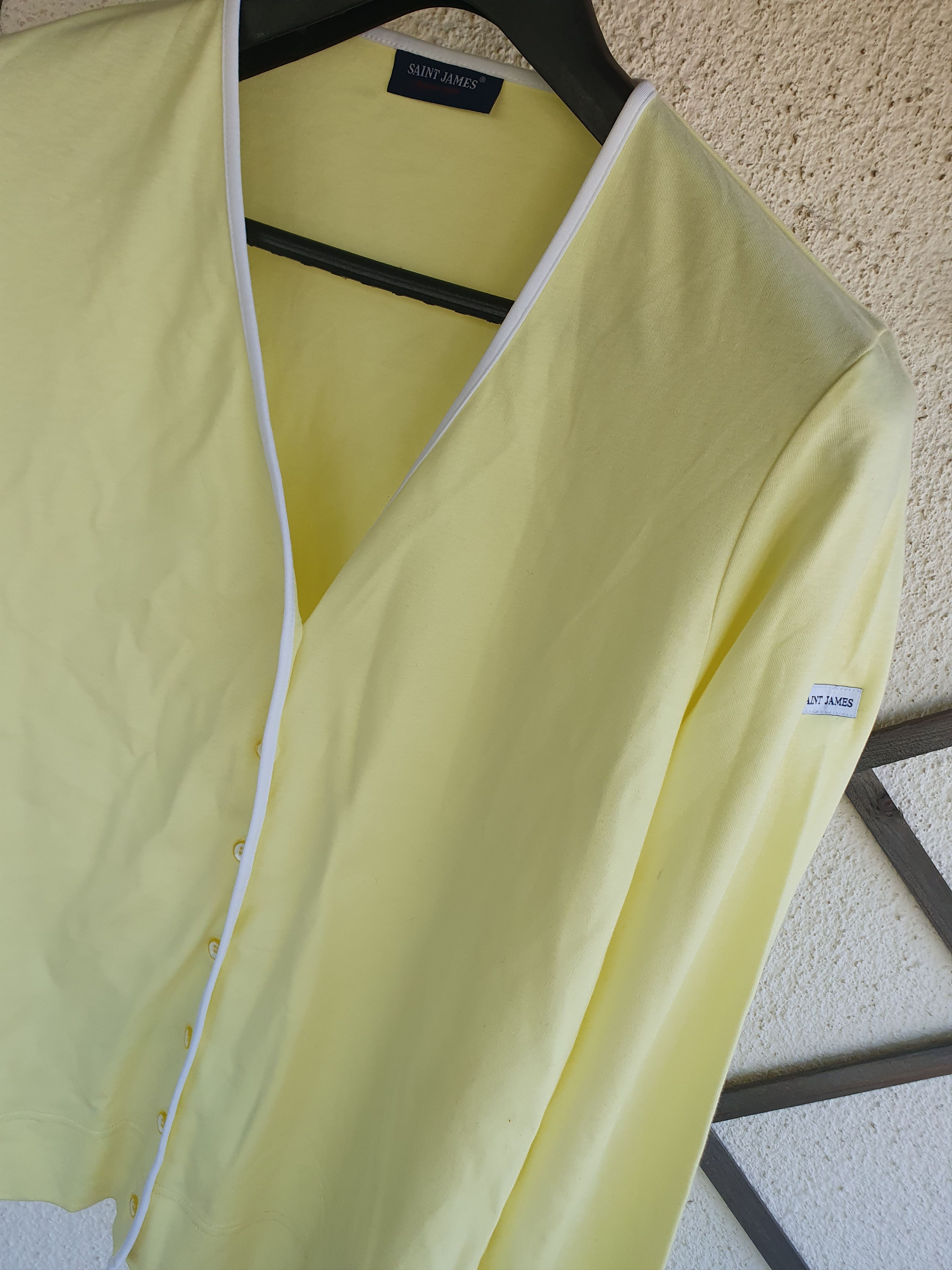 Saint James × Swagger Saint James Yellow Cotton Cardigan Top sz 10 Size L / US 10 / IT 46 - 7 Thumbnail