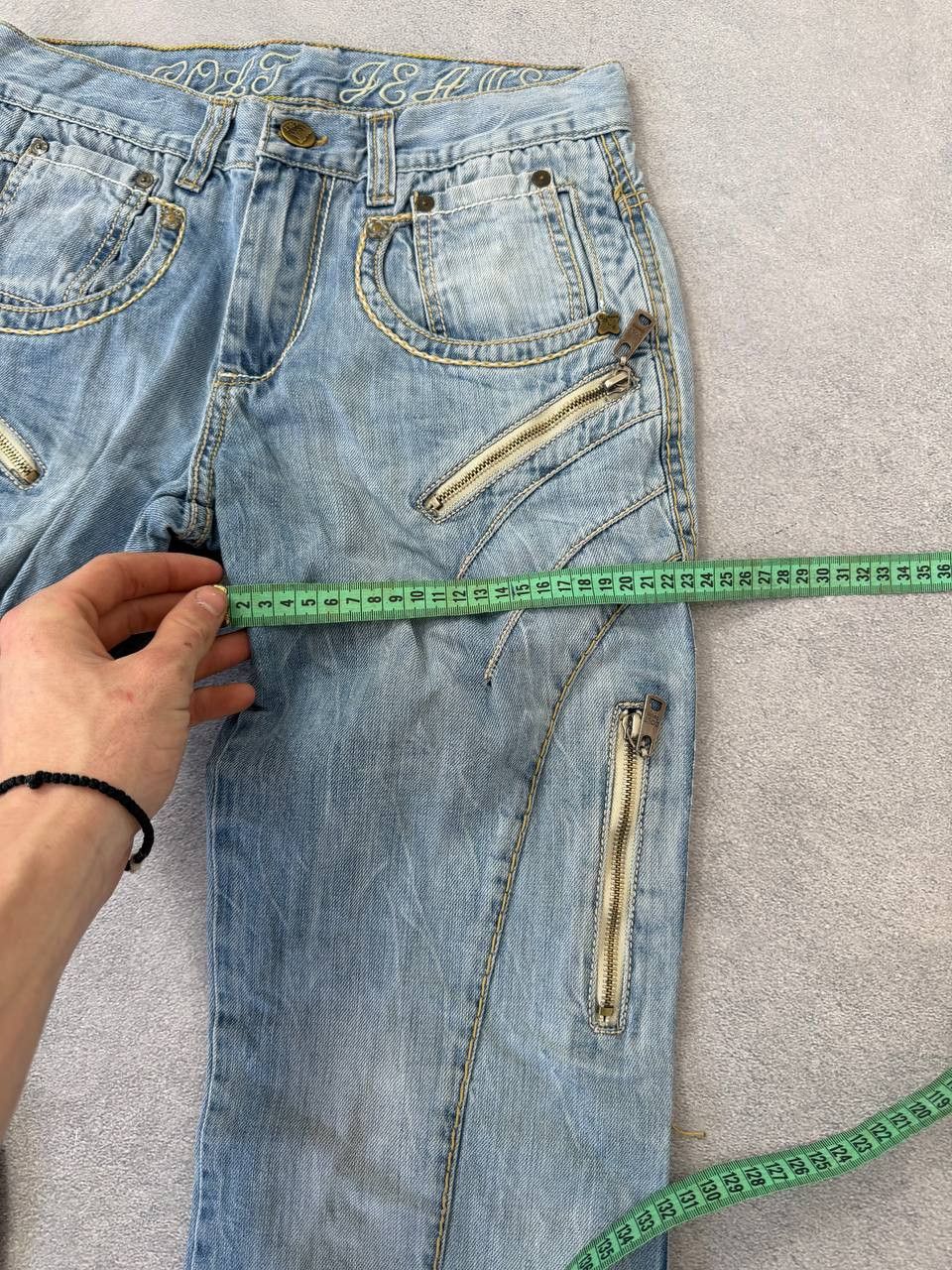 If Six Was Nine AVANT GARDE WASHED BAGGY edhardy STYLE CARGO JEANS Size US 32 / EU 48 - 15 Thumbnail