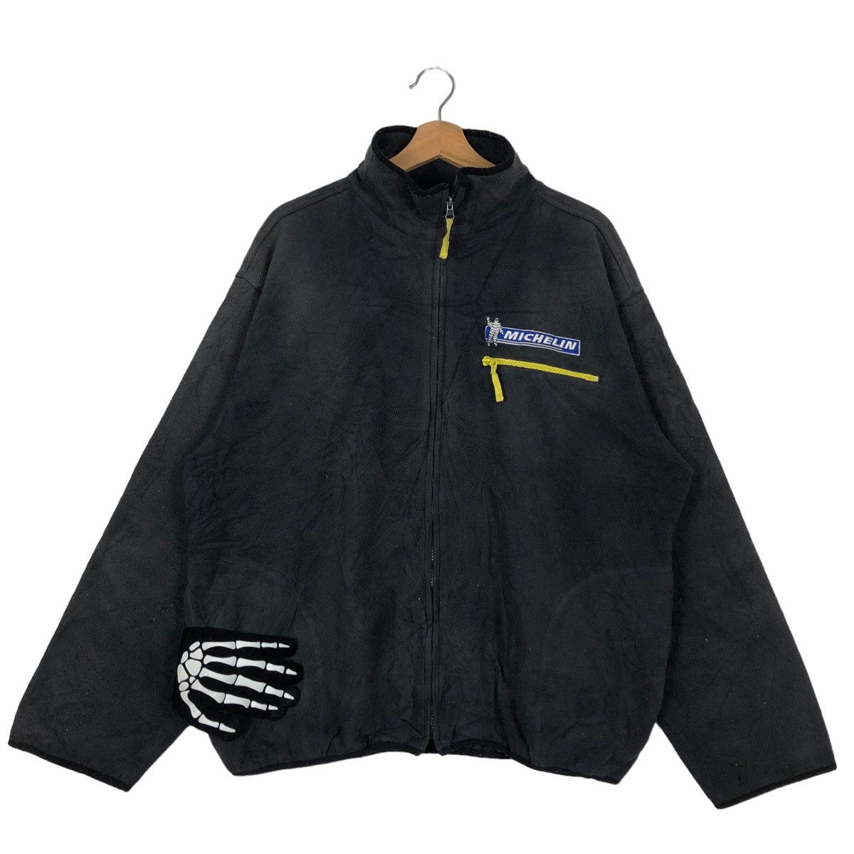 Japanese Brand 🔥Vintage Fleece Jacket Michelin Tyre Racing Big Logo Size US M / EU 48-50 / 2 - 2 Thumbnail