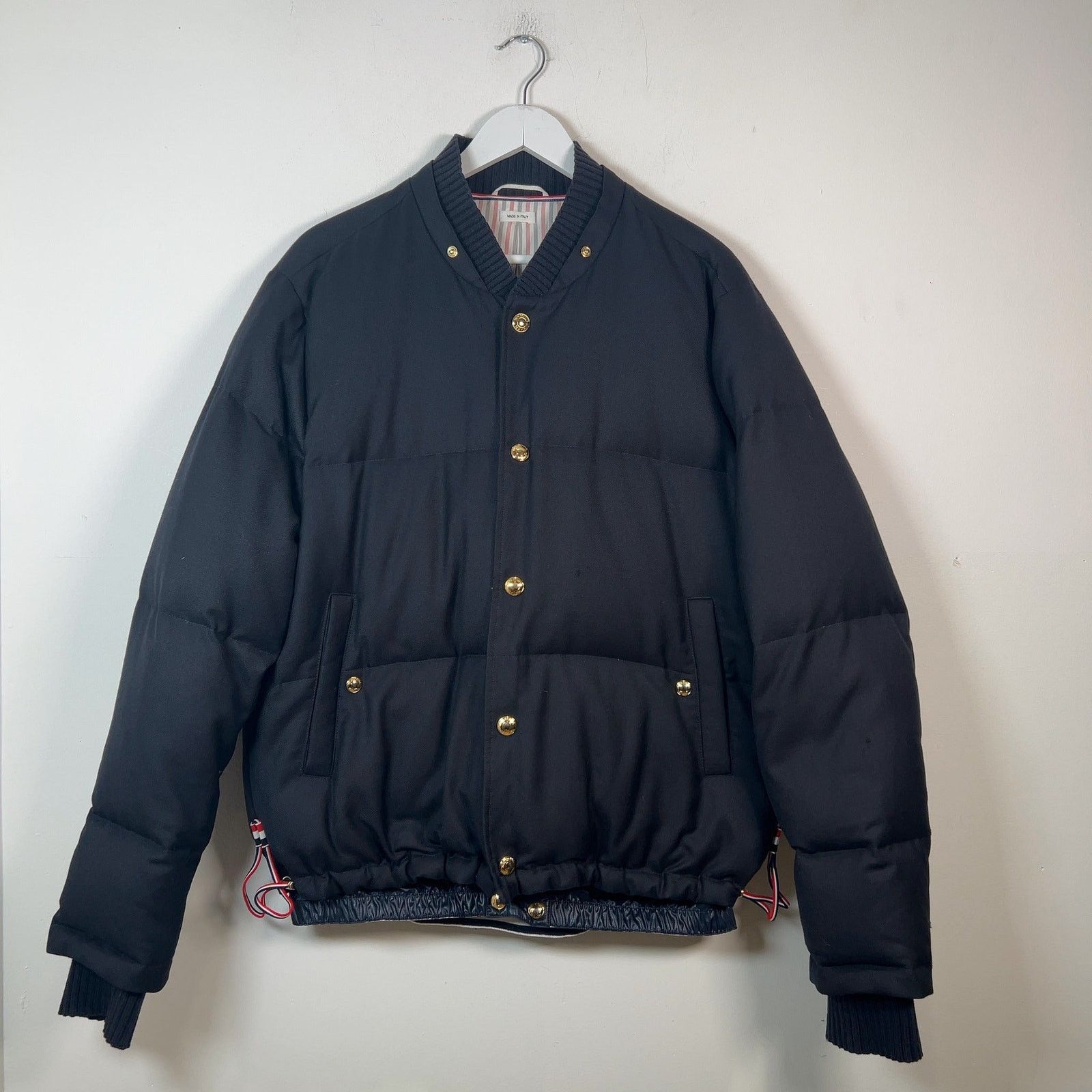 Thom Browne Thom Browne Navy Down Bomber Puffer Jacket Size 3 Size US L / EU 52-54 / 3 - 1 Thumbnail