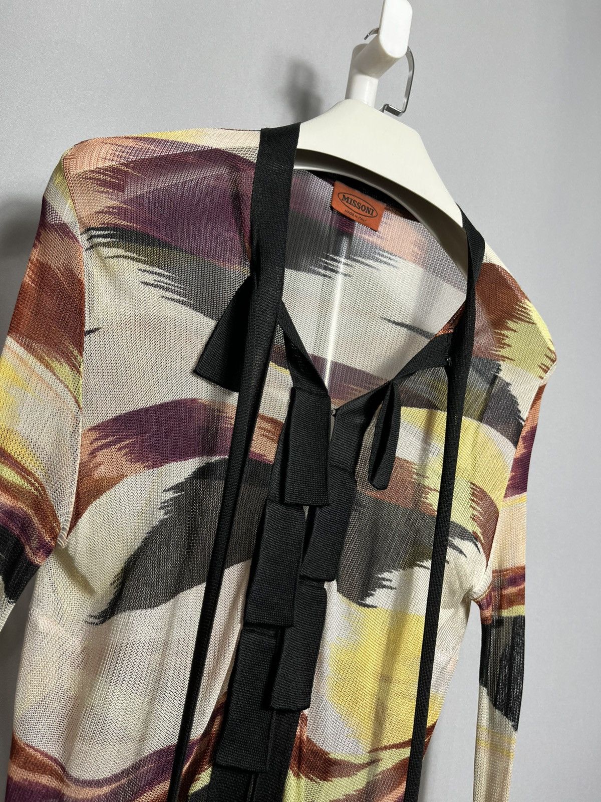 Missoni Missoni shirt women’s Italy top hook check rayon viscose Size L / US 10 / IT 46 - 4 Thumbnail