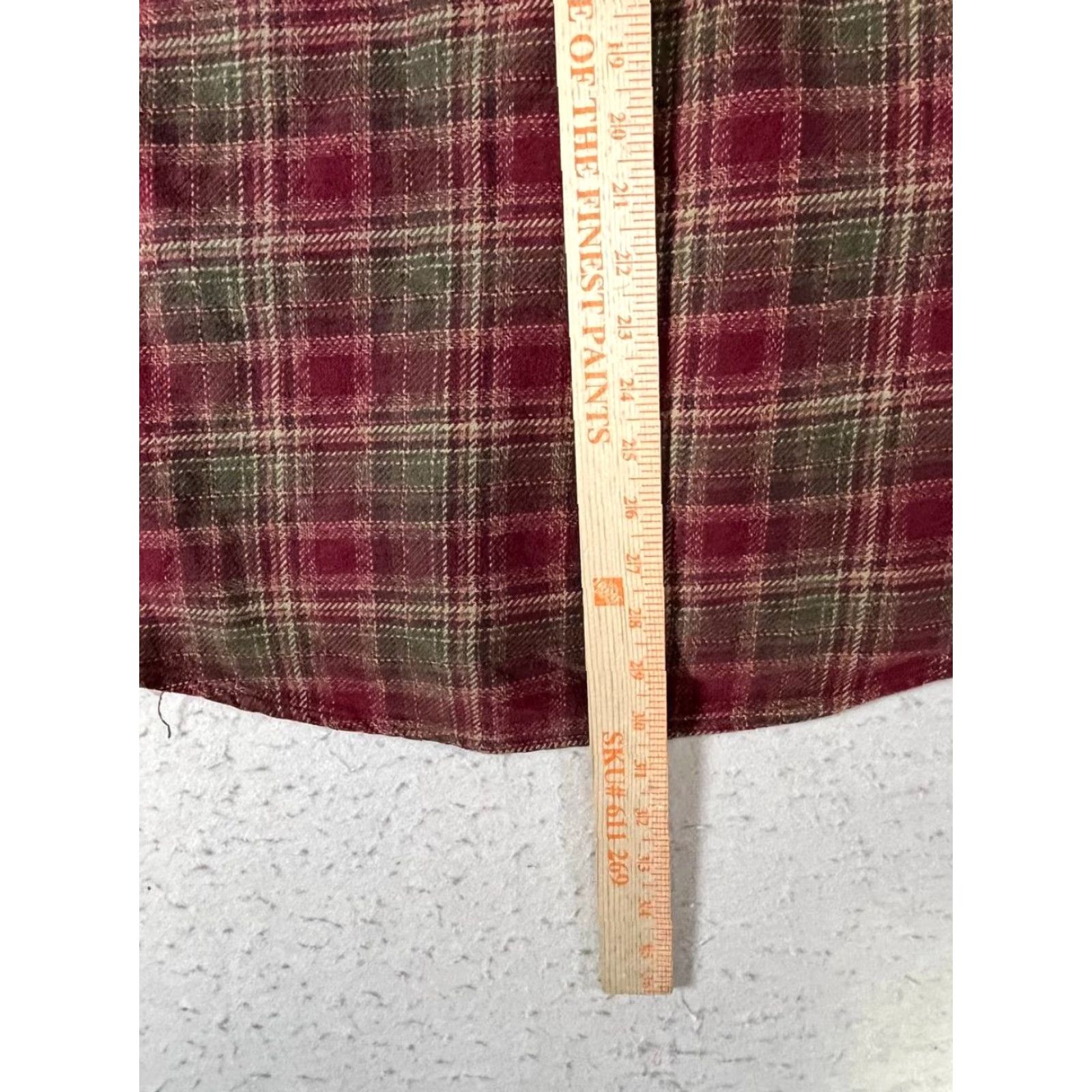Orvis VINTAGE Orvis Mens Large Heavy Flannel Button-Up Plaid Red Camp Outdoors Shirt Size US L / EU 52-54 / 3 - 5 Thumbnail