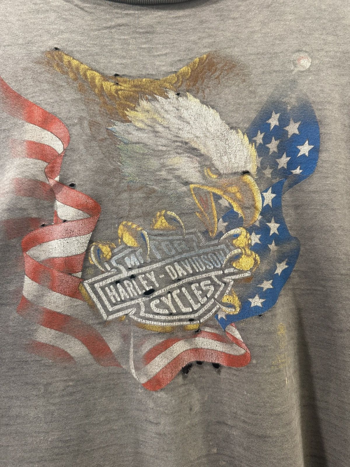 Harley Davidson Vintage Haey Davidson 3D Emblem 1987 Eagle 2XL THRASHED Size US XXL / EU 58 / 5 - 2 Thumbnail