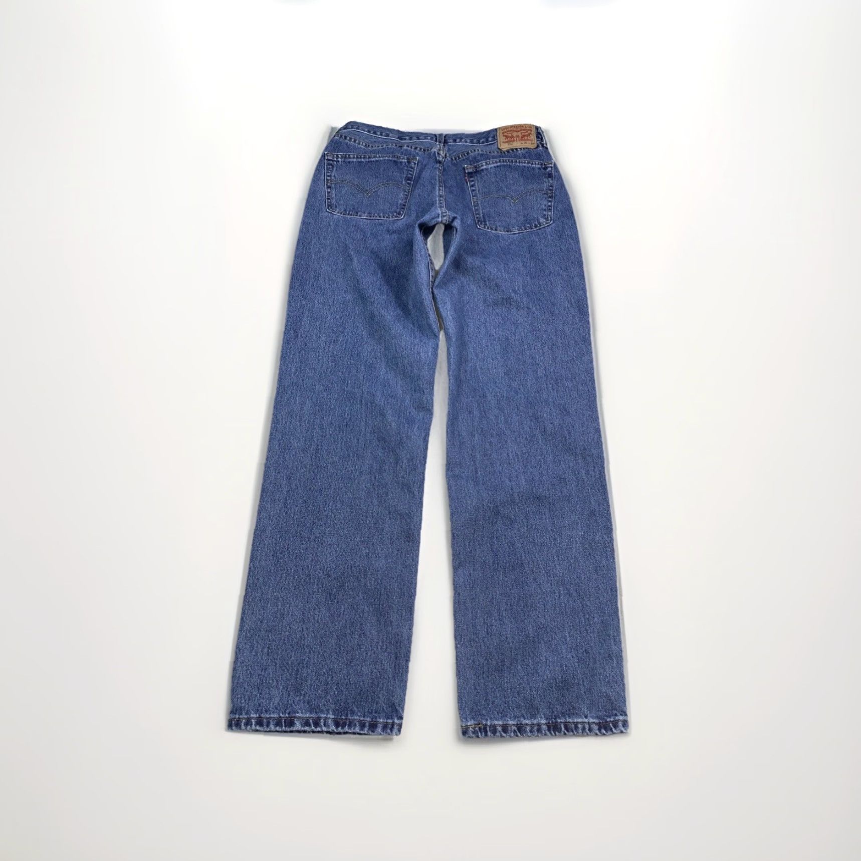 Levi's VINTAGE Levi’s 550 Relaxed Straight Leg Men’s Blue Denim Jeans 36x34-12773 Size US 36 / EU 52 - 6 Thumbnail