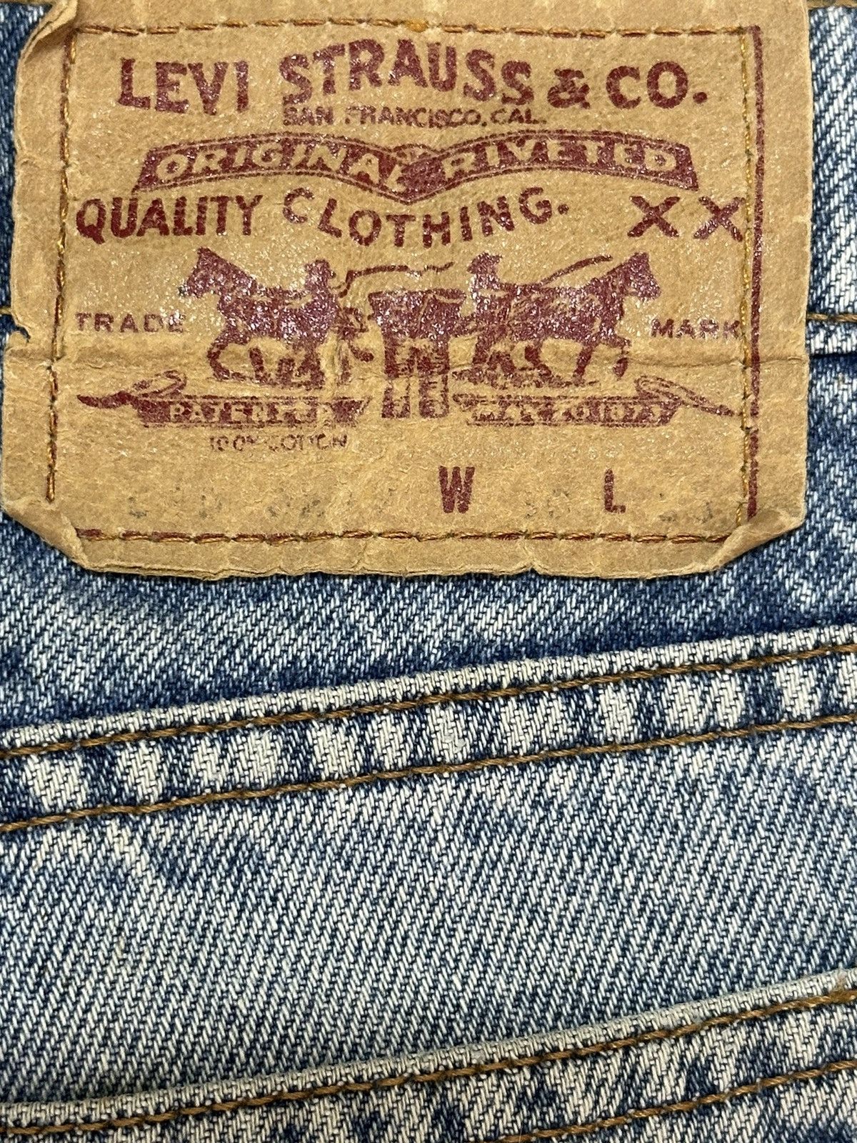 Levi's Vintage 90s Levis 515 Blue Faded Wash Distress Style Jeans Size US 29 - 9 Thumbnail