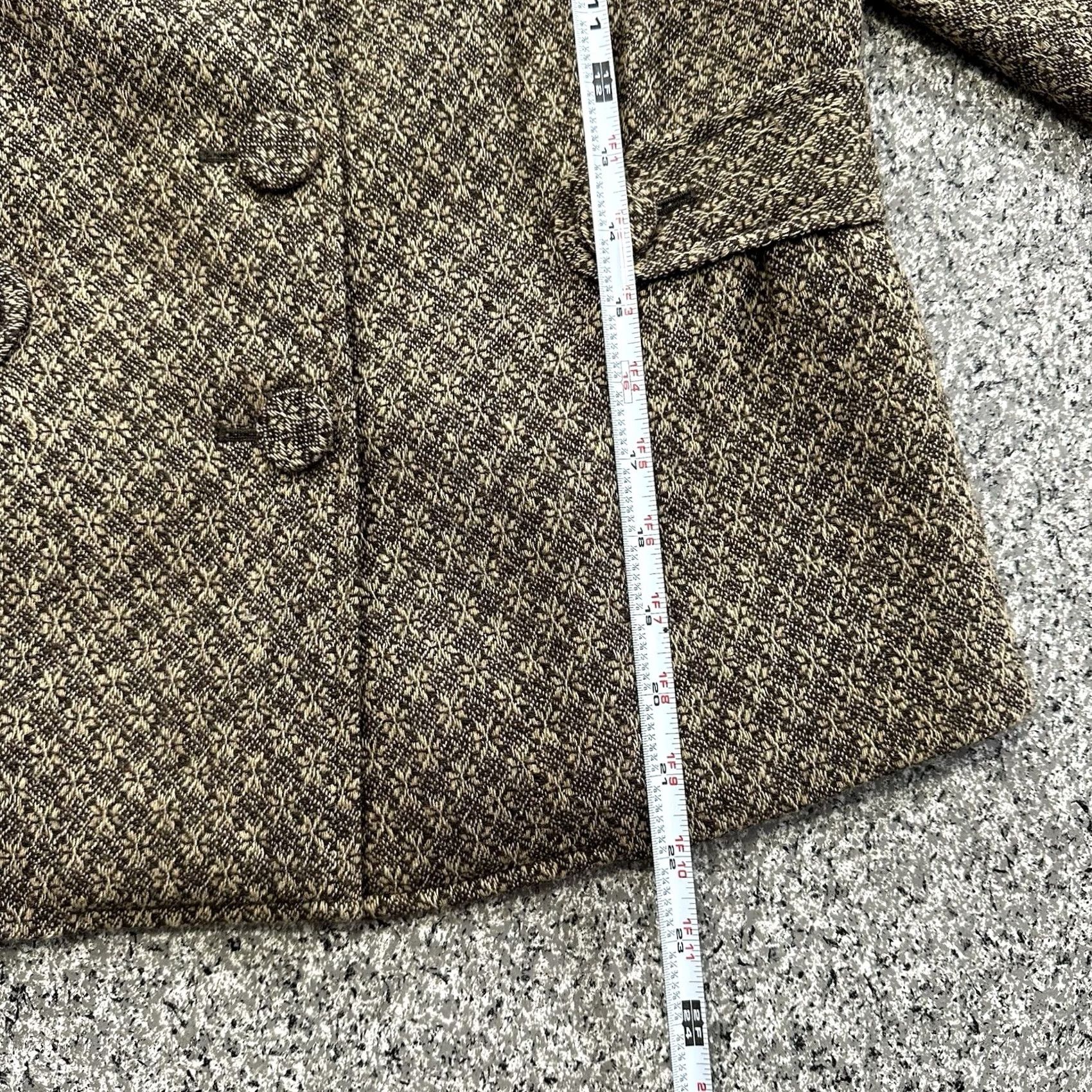 Loft LOFT Ann Taylor Blazer Jacket Geometric Tweed Wool Brown Geometric Pattern Short Sleeve Four-Button Front Women 4 Brown Wool Blazer Size S / US 4 / IT 40 - 5 Thumbnail