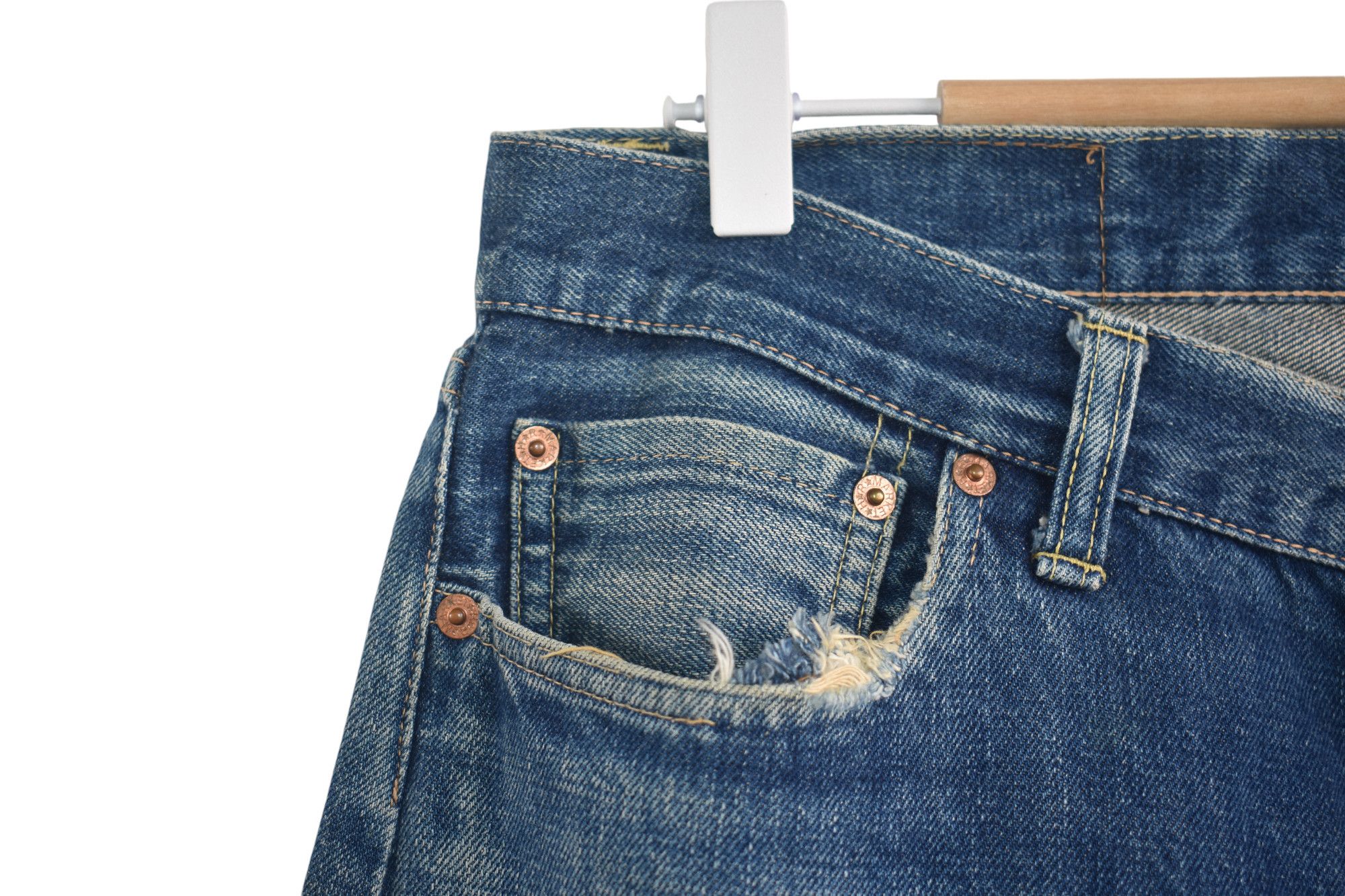 HOLLYWOOD RANCH MARKET × Japanese Brand WIDE LEG 🔥 HOLLYWOOD RANCH MARKET Red Selvedge Denim W32 Size US 32 / EU 48 - 4 Thumbnail