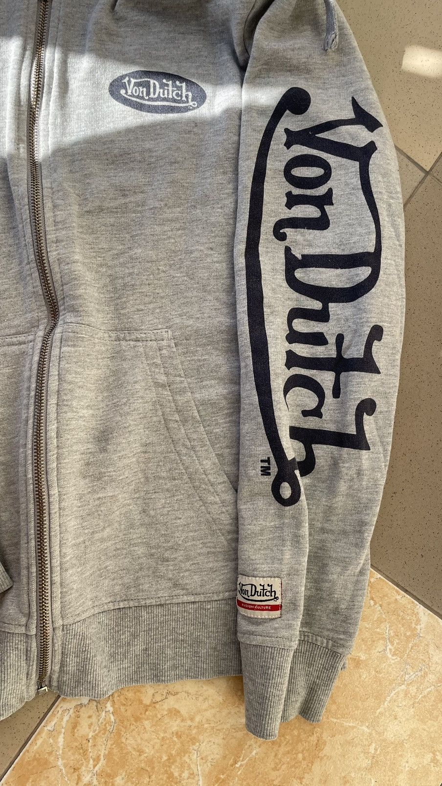 Von Dutch Y2K Hype Von Dutch Big Logo On Sleeve Full Zip Hoodie Size US S / EU 44-46 / 1 - 6 Thumbnail
