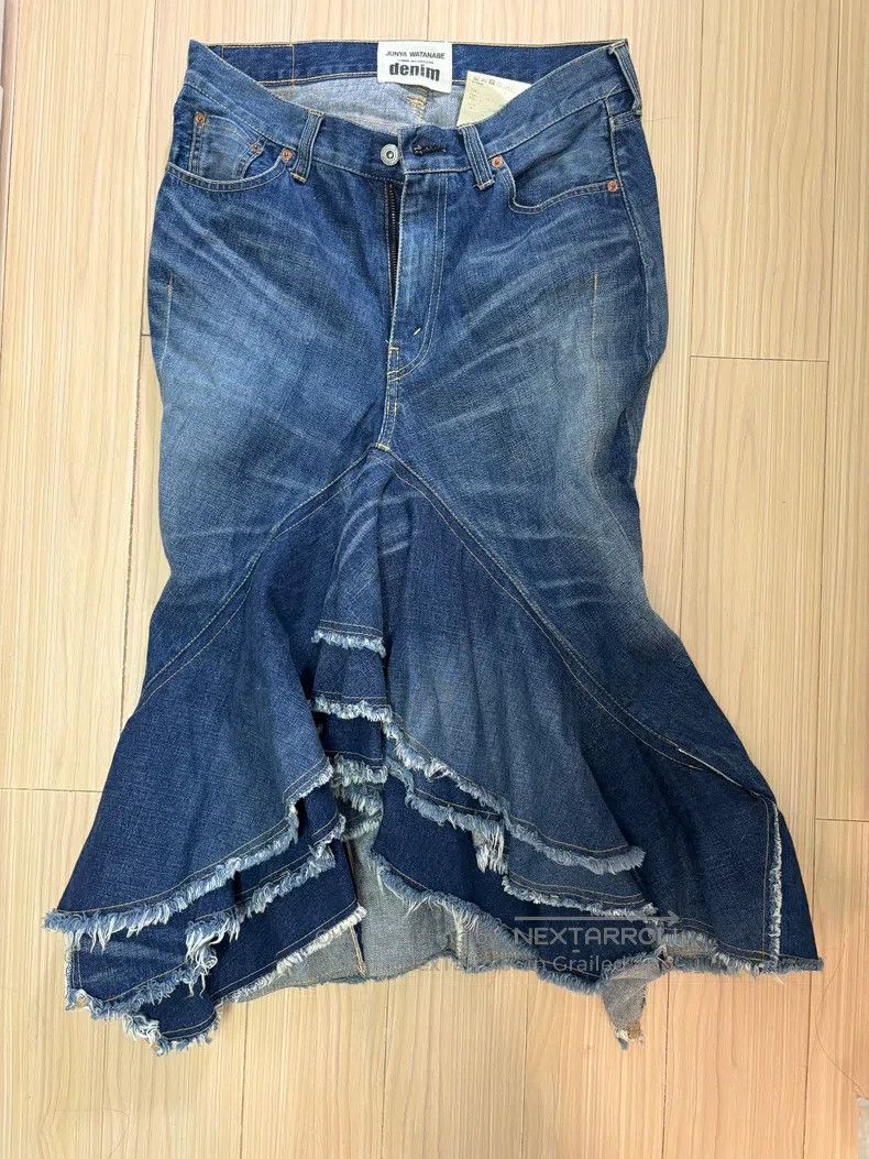Junya Watanabe JUNYA WATANABE size M Mermaid Denim Skirt Size 23" - 1 Thumbnail