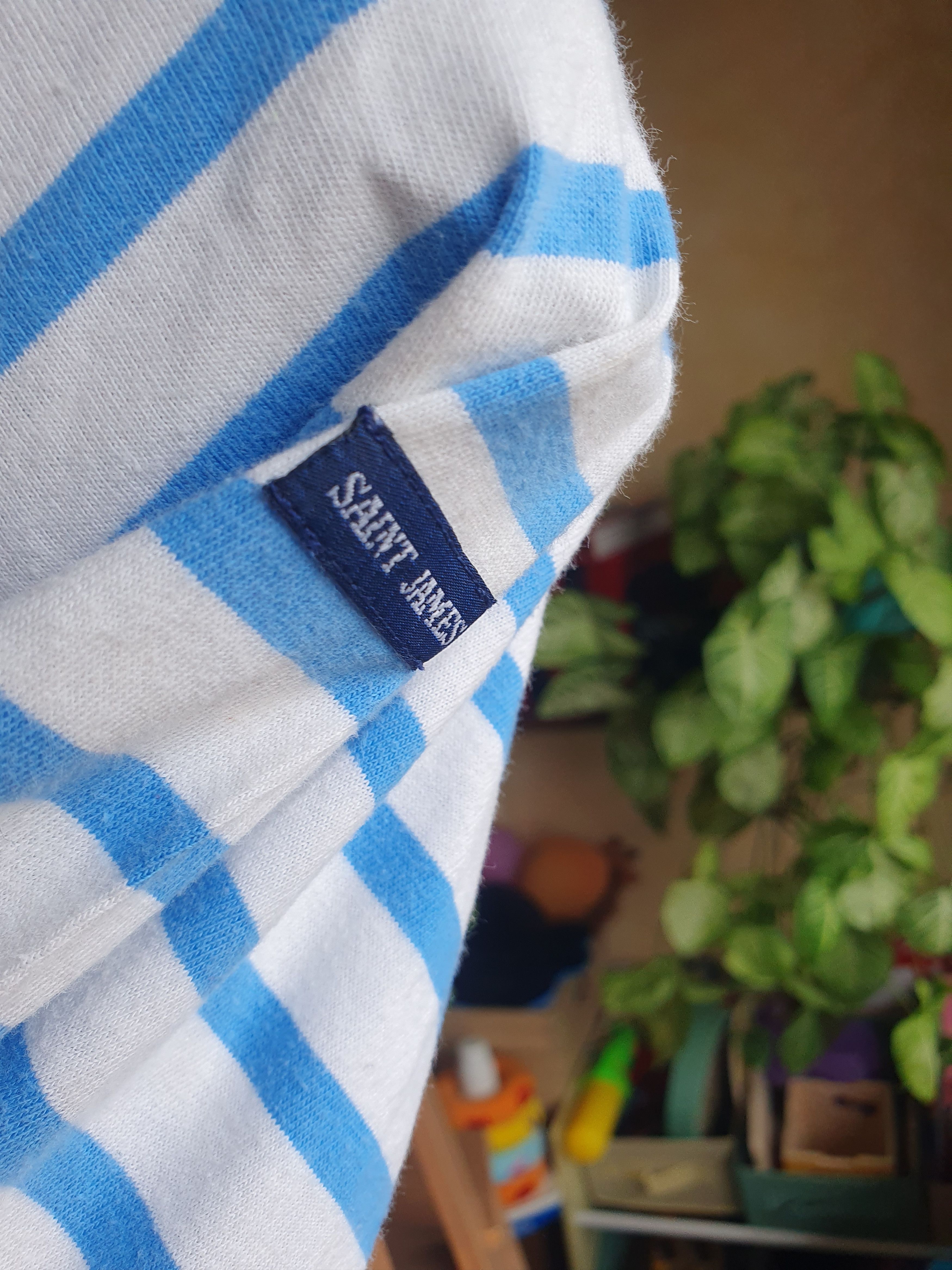Saint James × Swagger Saint James Breton Sailor Striped 3/4 Sleeve Top sz US6/GB10 Size M / US 6-8 / IT 42-44 - 3 Thumbnail