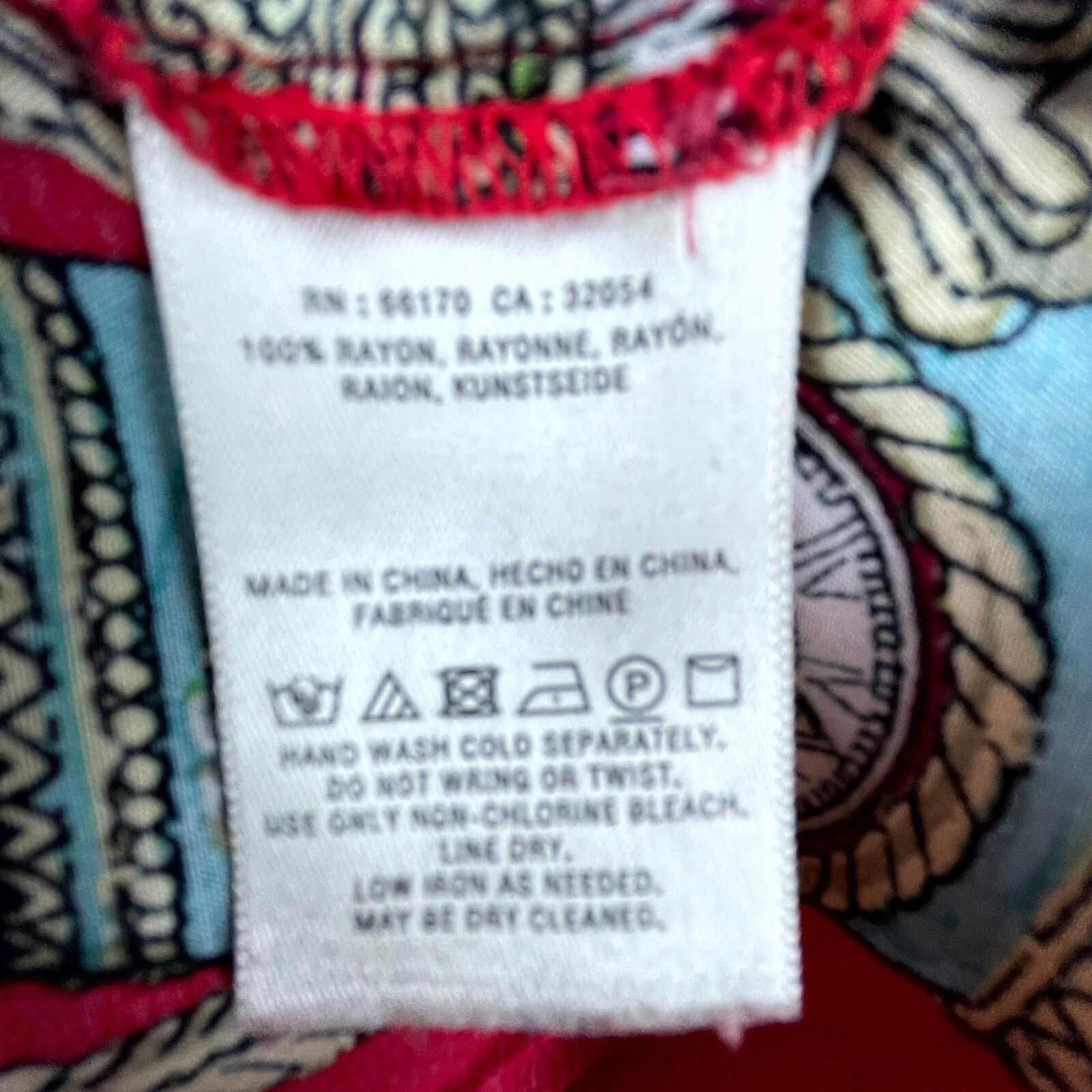 Anthropologie Maeve By Anthropologie Shirt Womens 2 Red Graphic Print Luxe Size XS / US 0-2 / IT 36-38 - 6 Thumbnail