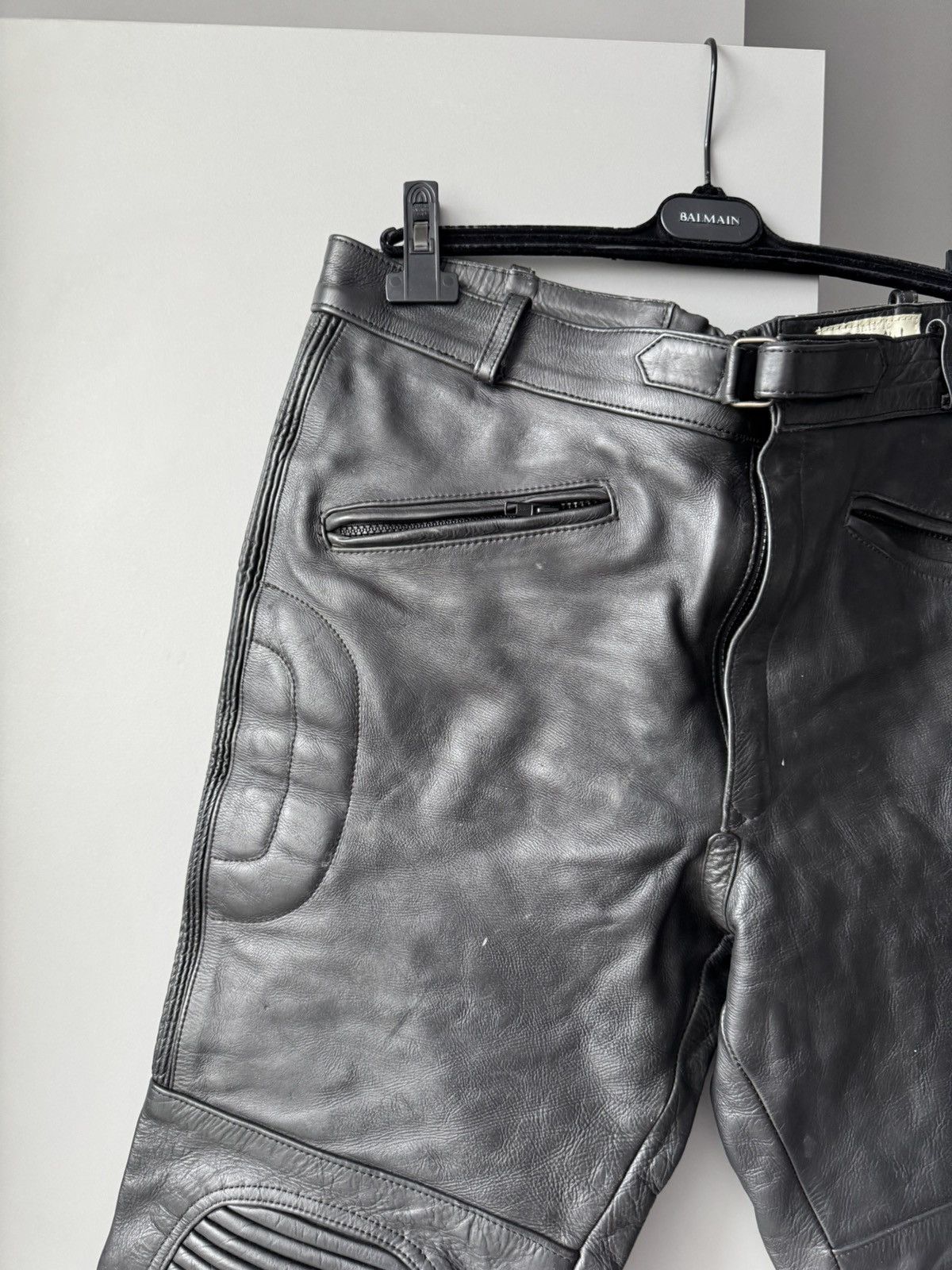 Japanese Brand Vintage Leather Motorcycle Biker Pants Size US 38 / EU 54 - 3 Thumbnail