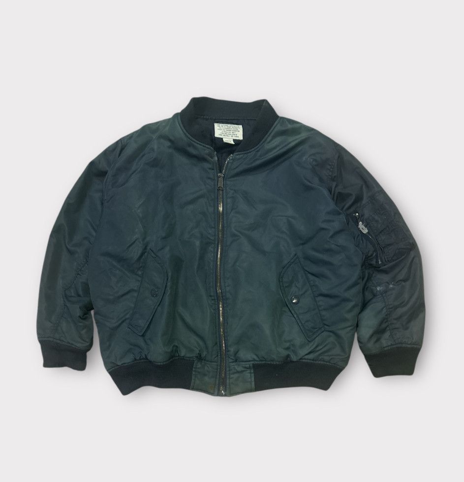 Vintage Over size Thrashed Faded Ma1 Flight Bomber ERD Grunge Size US XXL / EU 58 / 5 - 1 Thumbnail