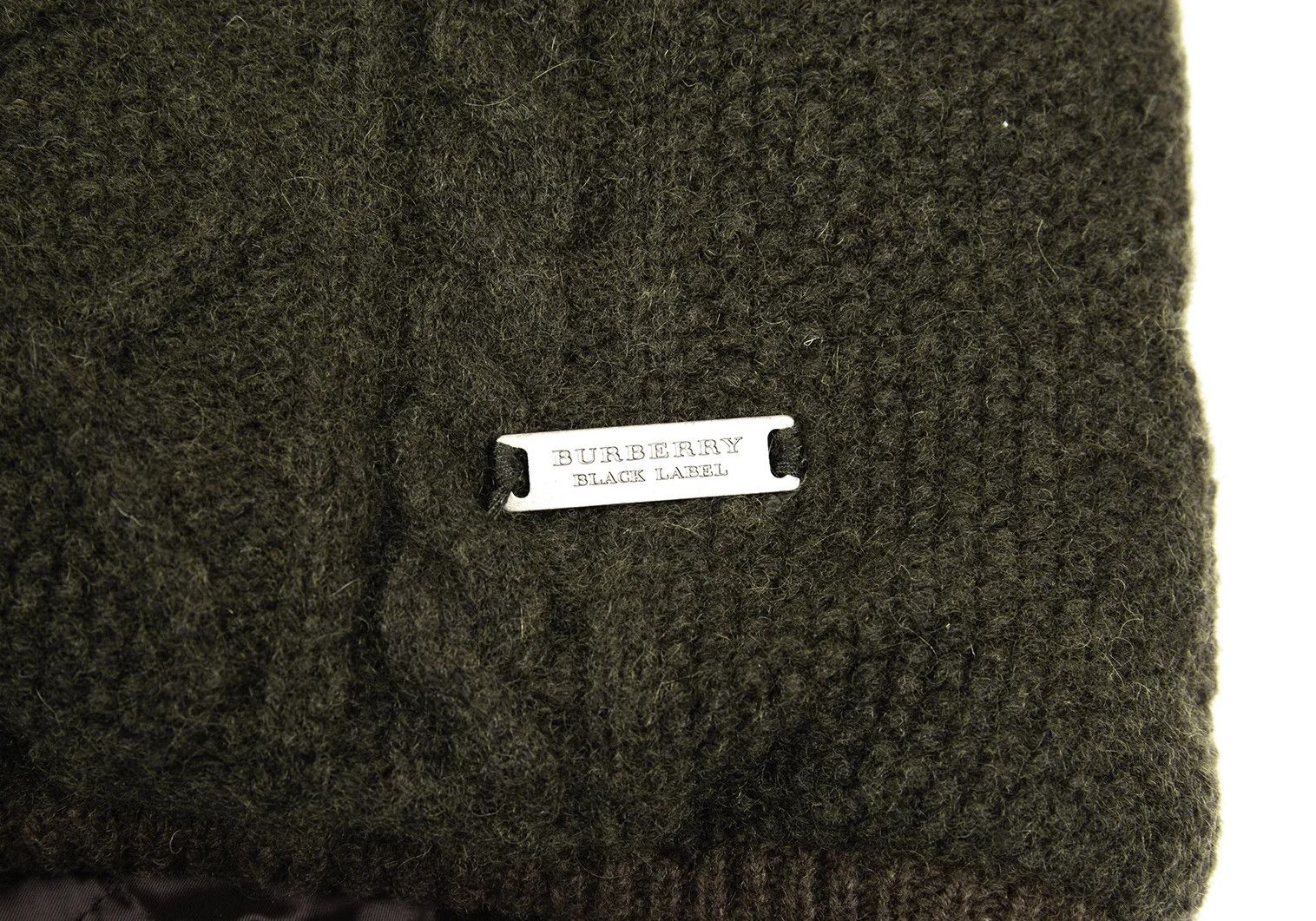 Burberry Quilted Lined Hooded Cable Knit Jacket in Khaki Brown Size US M / EU 48-50 / 2 - 11 Thumbnail
