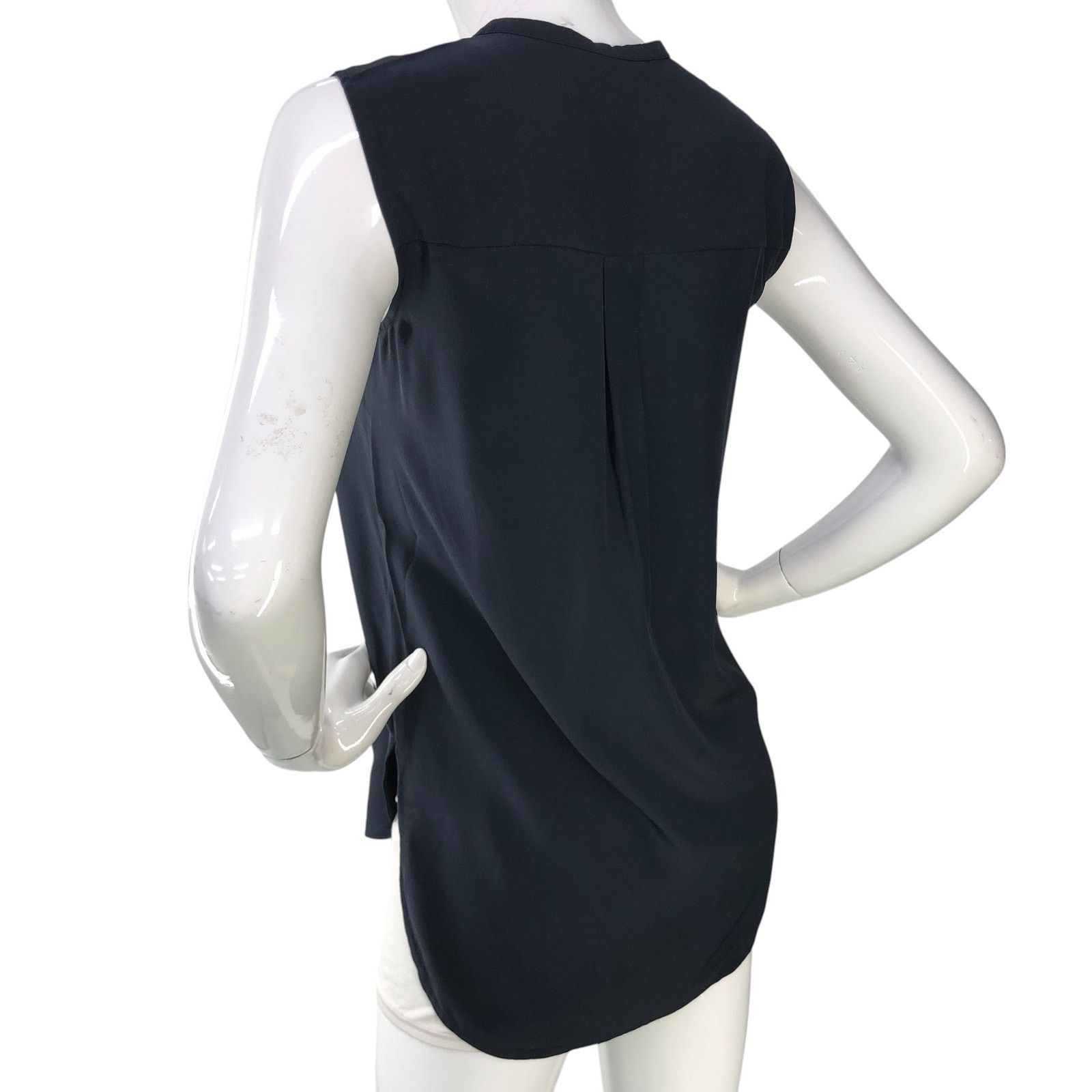 Vince Vince Size XS Tunic Top Blouse Silk Blue Two Tone Sleeveless Size XS / US 0-2 / IT 36-38 - 6 Thumbnail