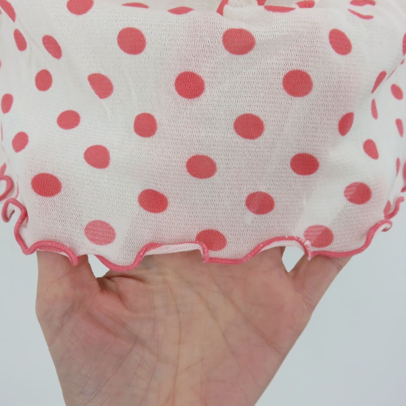 Vintage VINTAGE Warner's Camisole Tank Top Women's Large L Pink Polka Dot Ruffle Bow Cami Tank Top Size L / US 10 / IT 46 - 6 Thumbnail