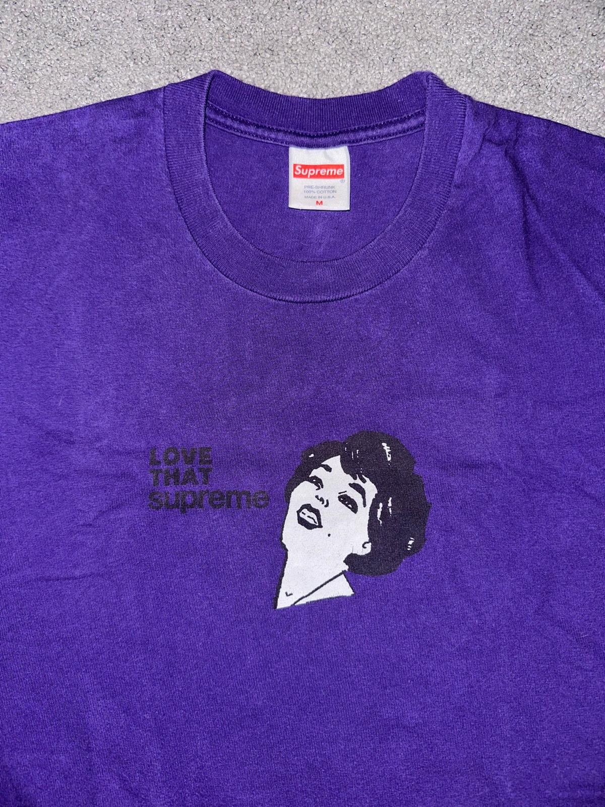 Designer × Supreme Purple „love that supreme“ shirt Size US M / EU 48-50 / 2 - 3 Thumbnail
