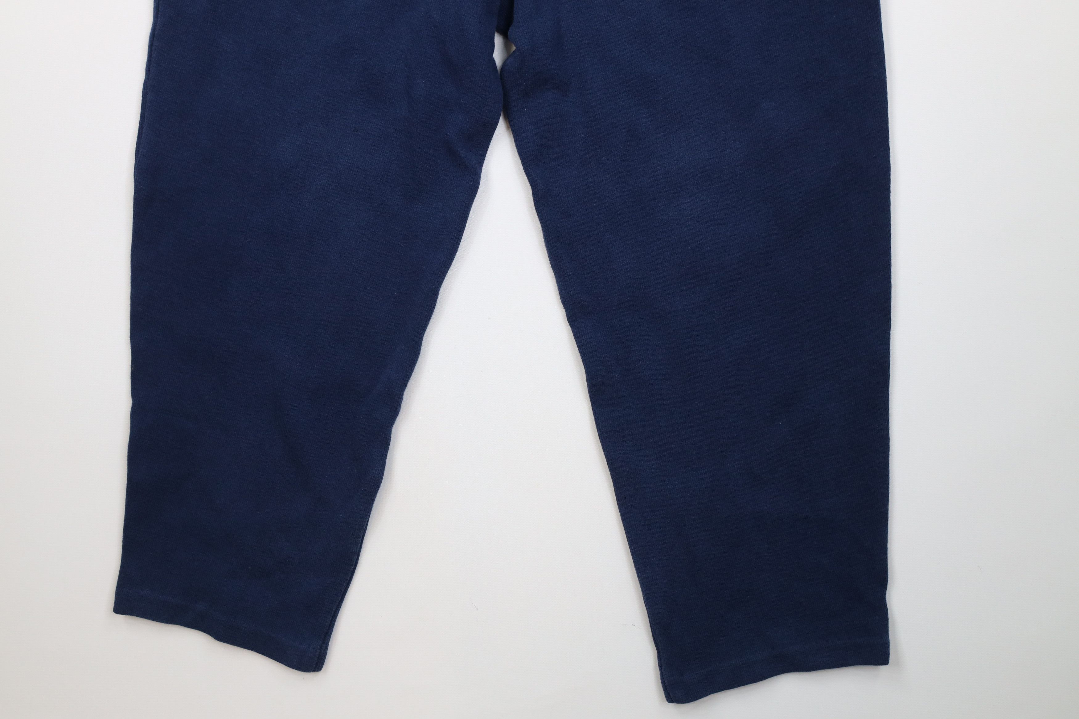 Vintage Vintage 90s Streetwear Ribbed Knit Sweatpants Pants Blue Size 28" / US 6 / IT 42 - 15 Thumbnail
