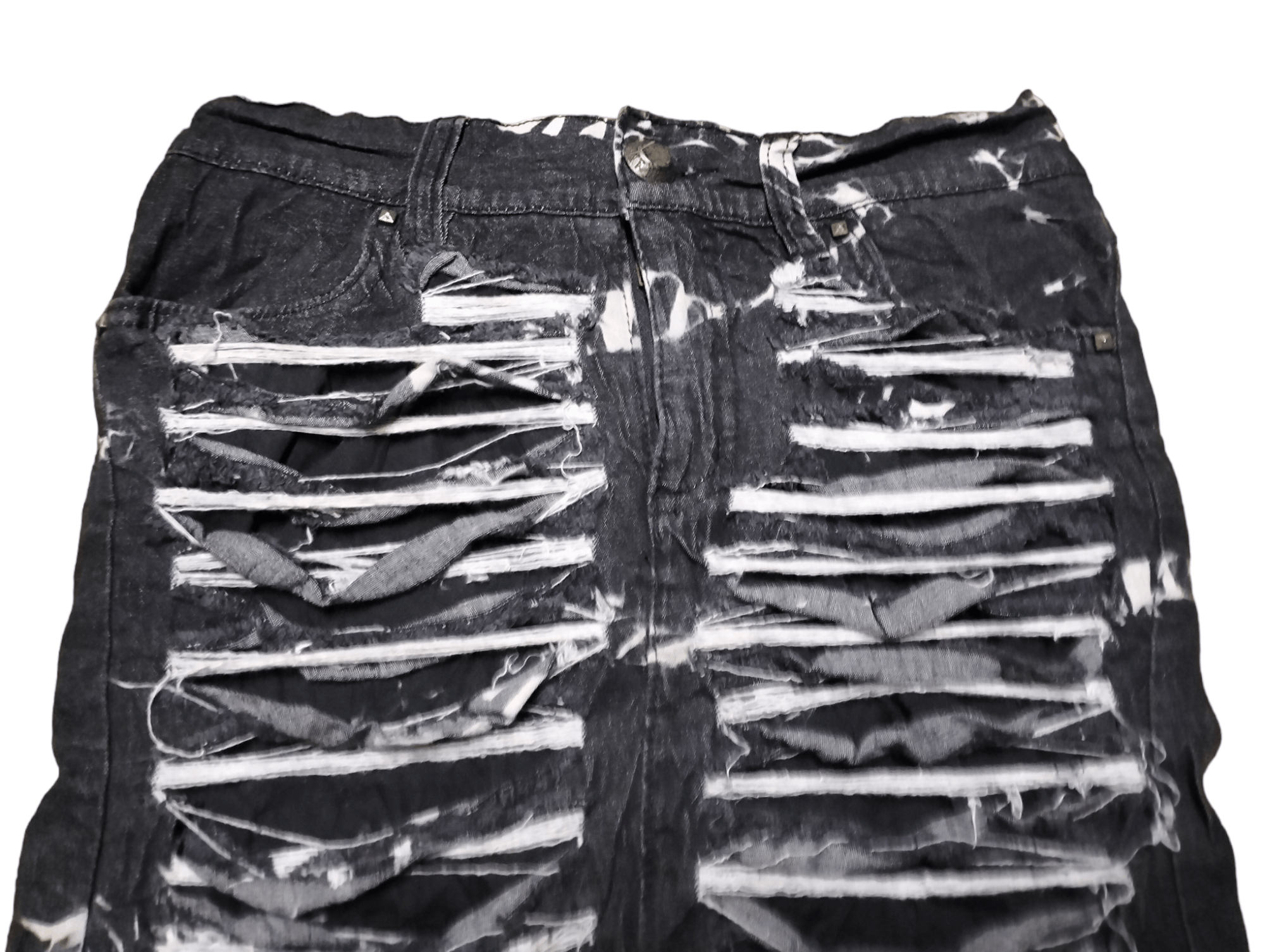 If Six Was Nine Japanese Brand Heaven and earth Distressed Design Skirt Size 28" / US 6 / IT 42 - 4 Thumbnail