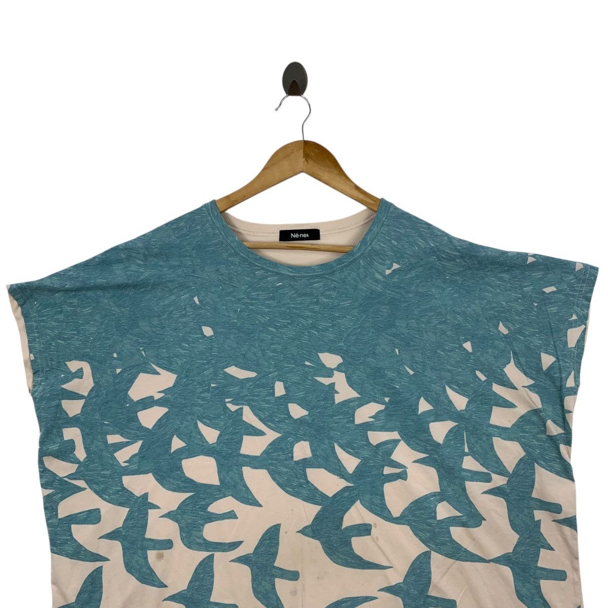Issey Miyake NE-NET ISSEY MIYAKE Birds Overprint Bat Short Sleeve Tshirt Size XXL / US 16-18 / IT 52-54 - 2 Thumbnail