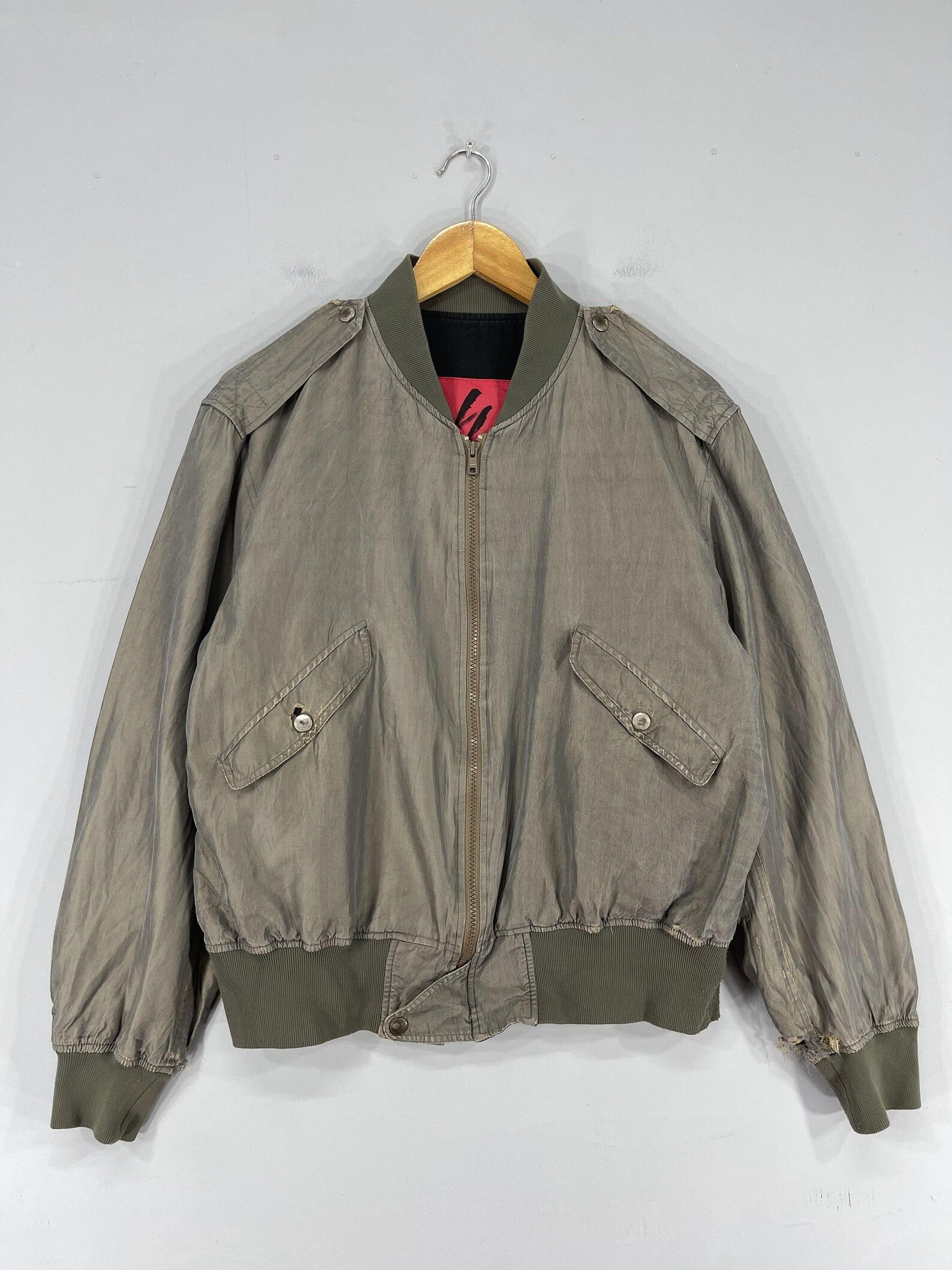 Y's for Men × Yohji Yamamoto Shimmer Bomber Washed Size US M / EU 48-50 / 2 - 1 Thumbnail