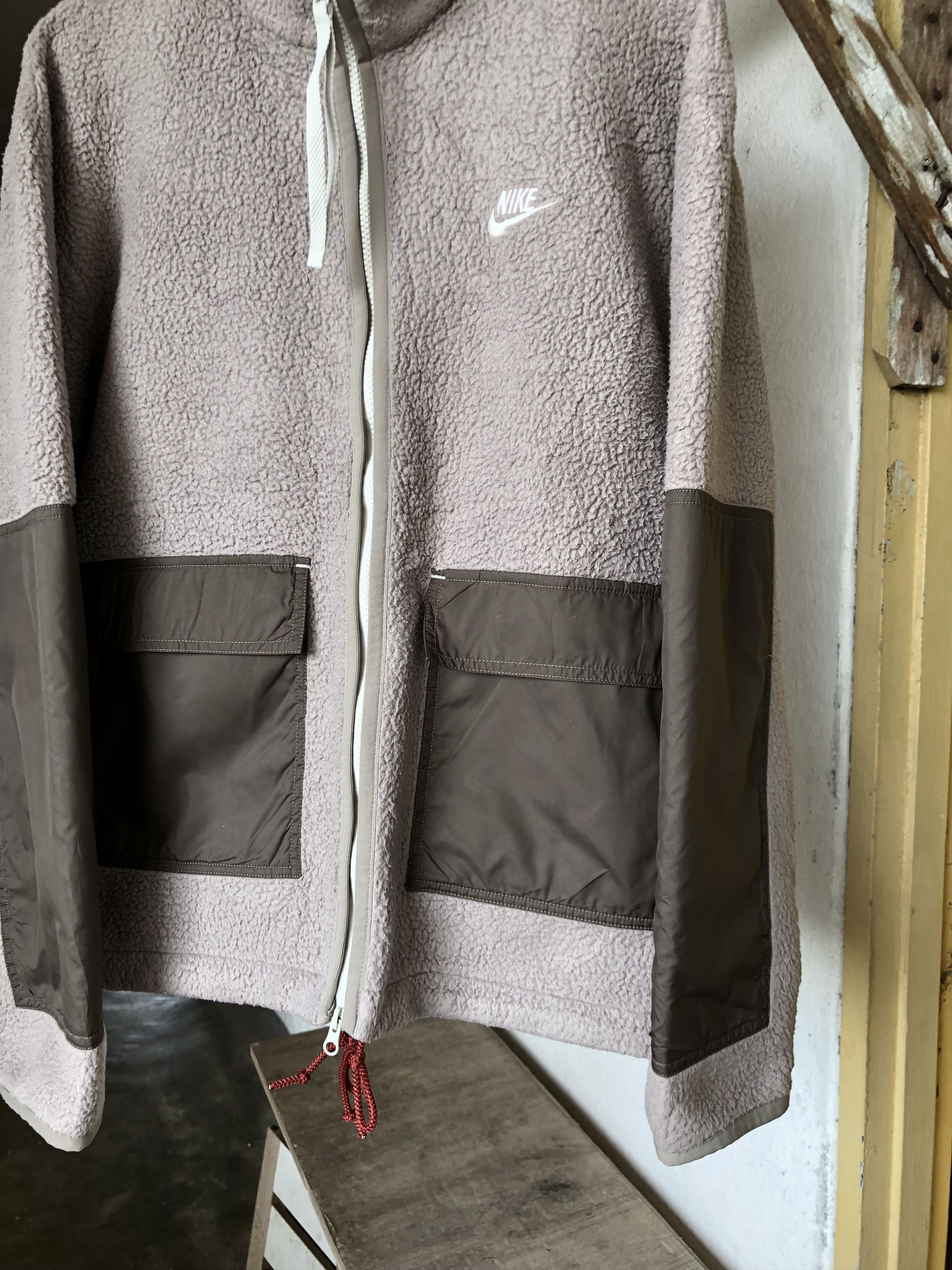 Nike Nike Pinwhell Two Tone Deep Pile Fleece Jacket Size US XL / EU 56 / 4 - 3 Thumbnail