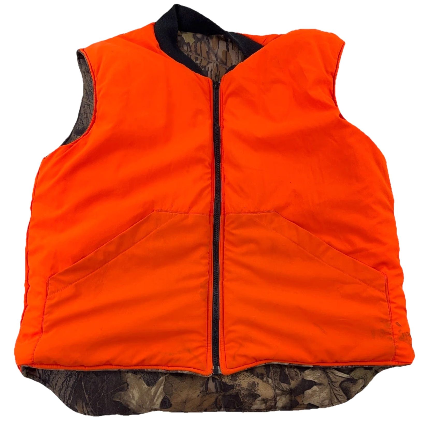 Vintage Vintage Cabelas Puffer Vest Men Large Brown Orange Camo Jacket Reversible Hunt Size US L / EU 52-54 / 3 - 3 Thumbnail