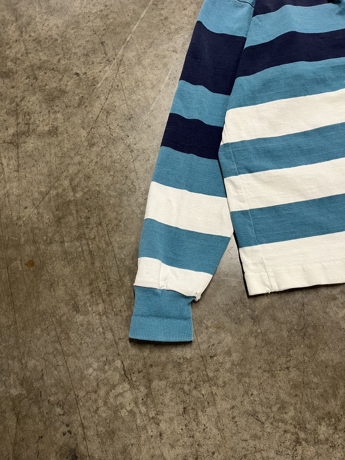 Polo Ralph Lauren × Vintage Rugby stripped vintage lands end polo style preppy hype rare Size US L / EU 52-54 / 3 - 4 Thumbnail