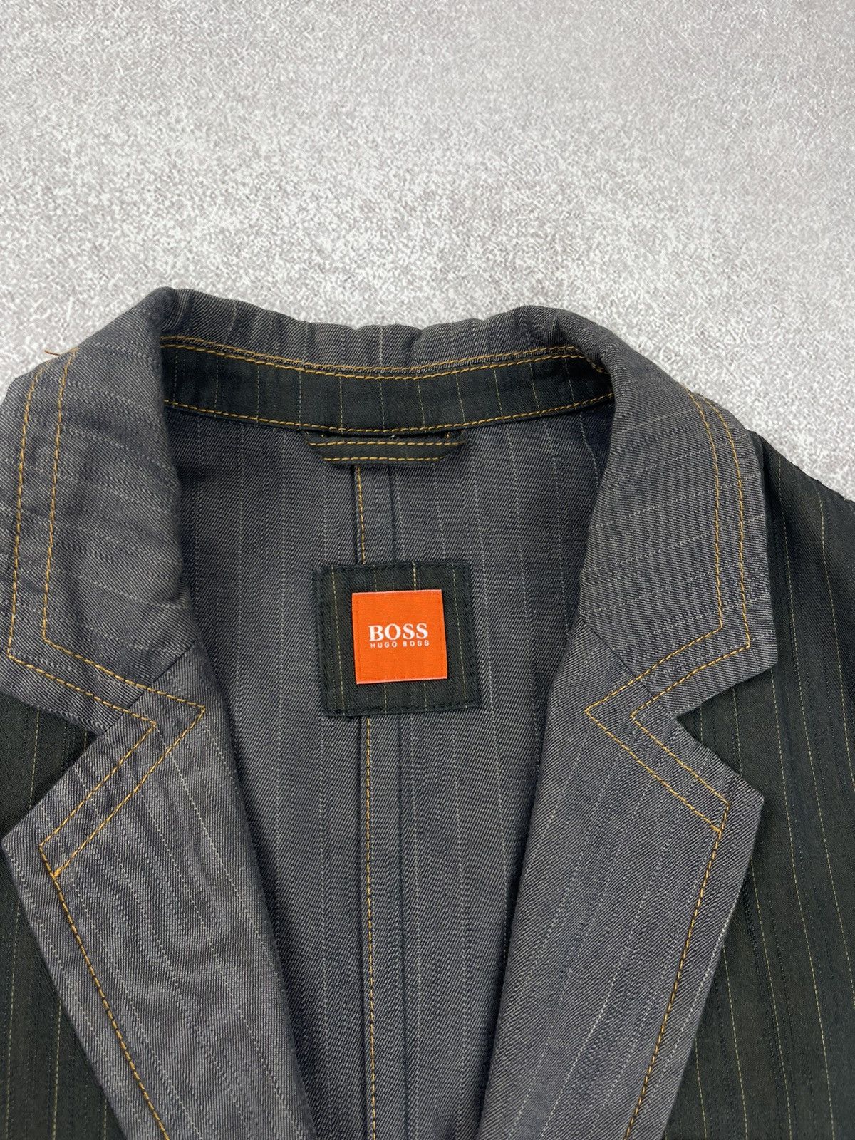 Hugo Boss × Vintage Vintage Hugo Boss Stripped Blazer Jacket Men’s Size 42R - 8 Thumbnail