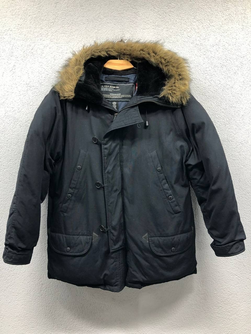 image of Polo Ralph Laurent Mens Down Jacket Medium in Black