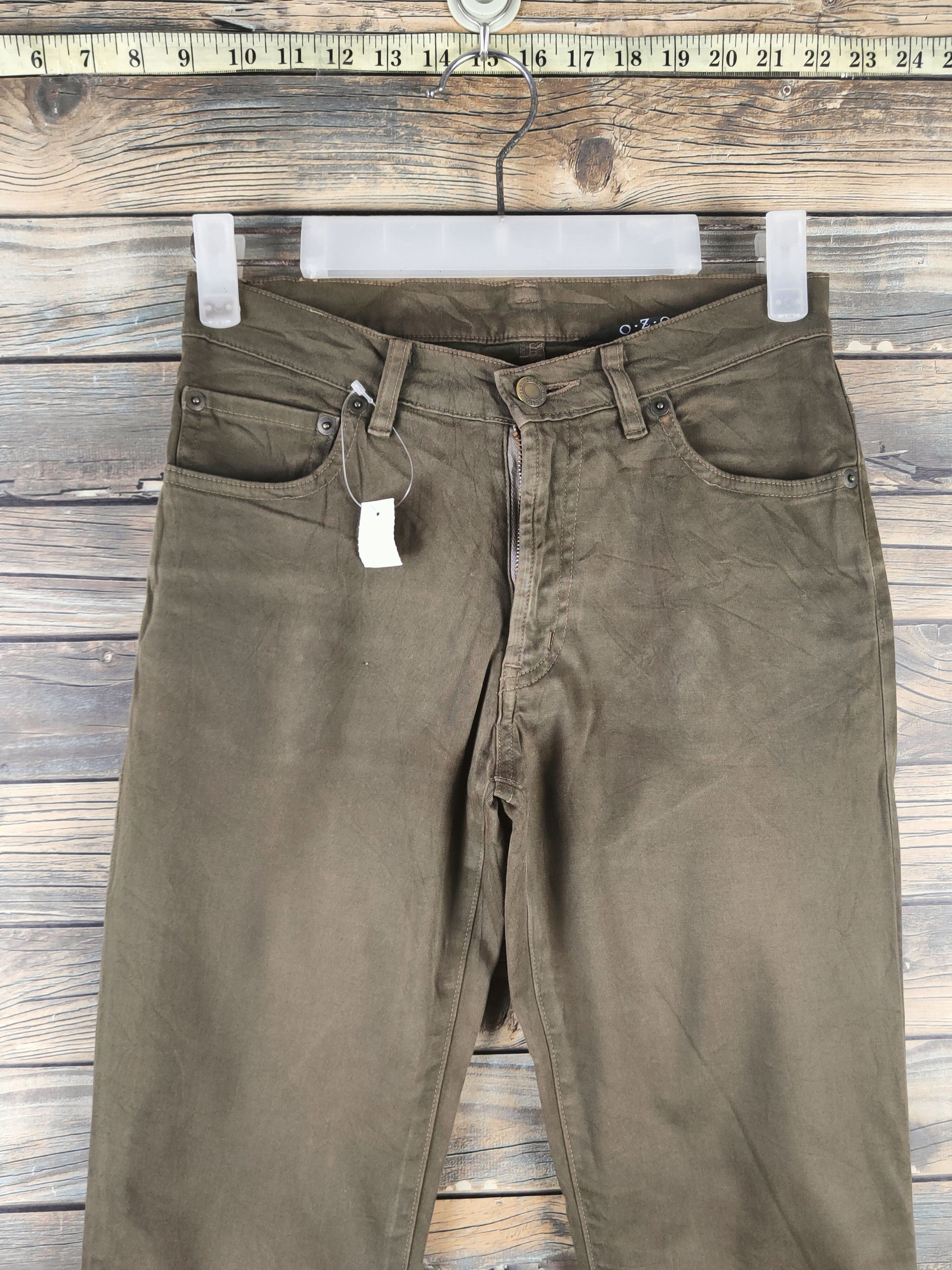 Japanese Brand DL O.z.o.c Olive Multipocket Casual Pants #46-337 Size 25" / US 0 / IT 36 - 2 Thumbnail