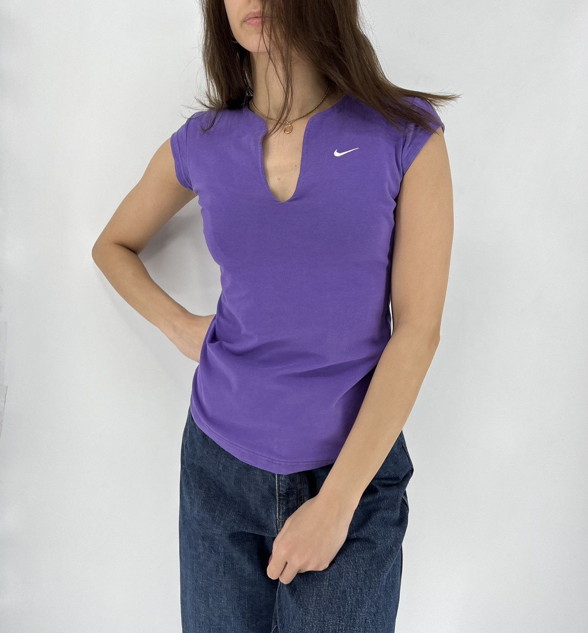 Nike Vintage 90s Nike Big Logo Faded T-shirt Streetwear Style Size L / US 10 / IT 46 - 2 Thumbnail