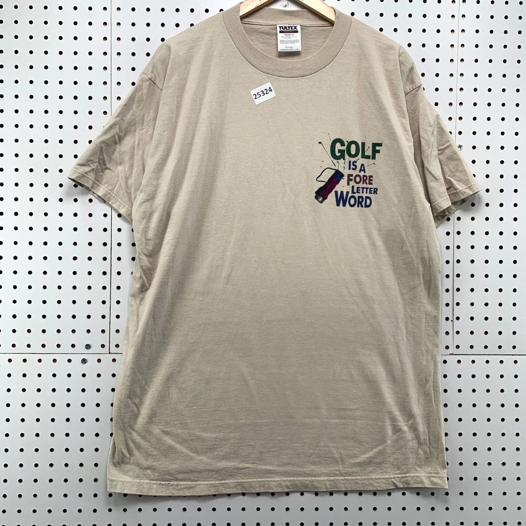 Tultex VINTAGE 90s Funny Golf Shirt Brown FORE 4 Letter Word Adult XL Mens Size US XL / EU 56 / 4 - 2 Thumbnail
