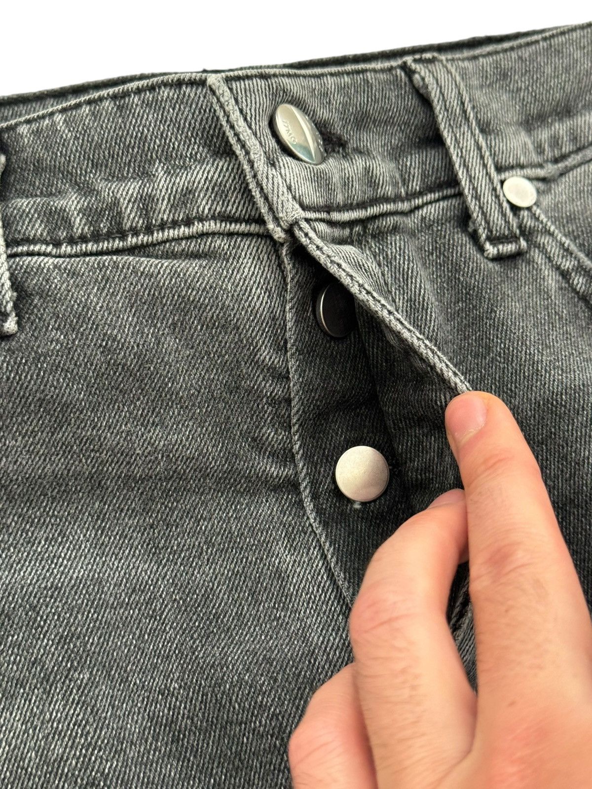 Rhude Pill Snap Leg Grey Denim Size US 32 / EU 48 - 6 Thumbnail