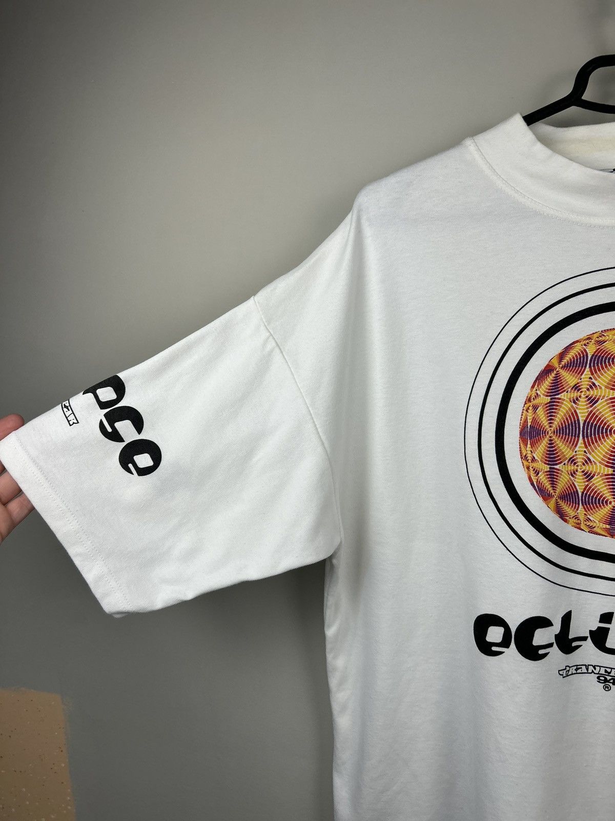 Vintage Vintage 90s Eclipse France Wear 1994 T shirt Gazebo Blue Size US XL / EU 56 / 4 - 4 Thumbnail