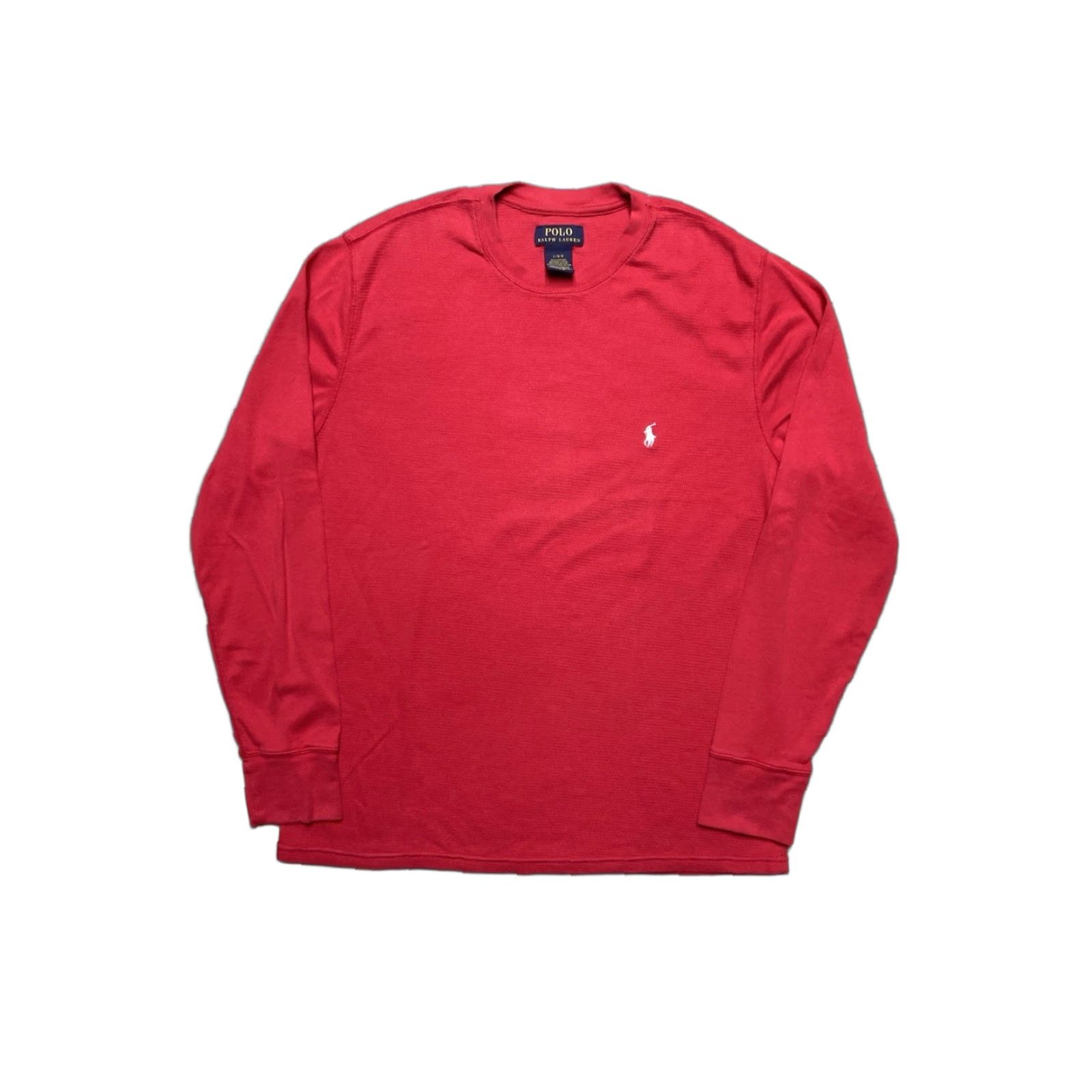 Ralph Lauren VINTAGE Polo Ralph Lauren waffle knit thermal shirt crimson red base layer men’s large Size US L / EU 52-54 / 3 - 1 Thumbnail