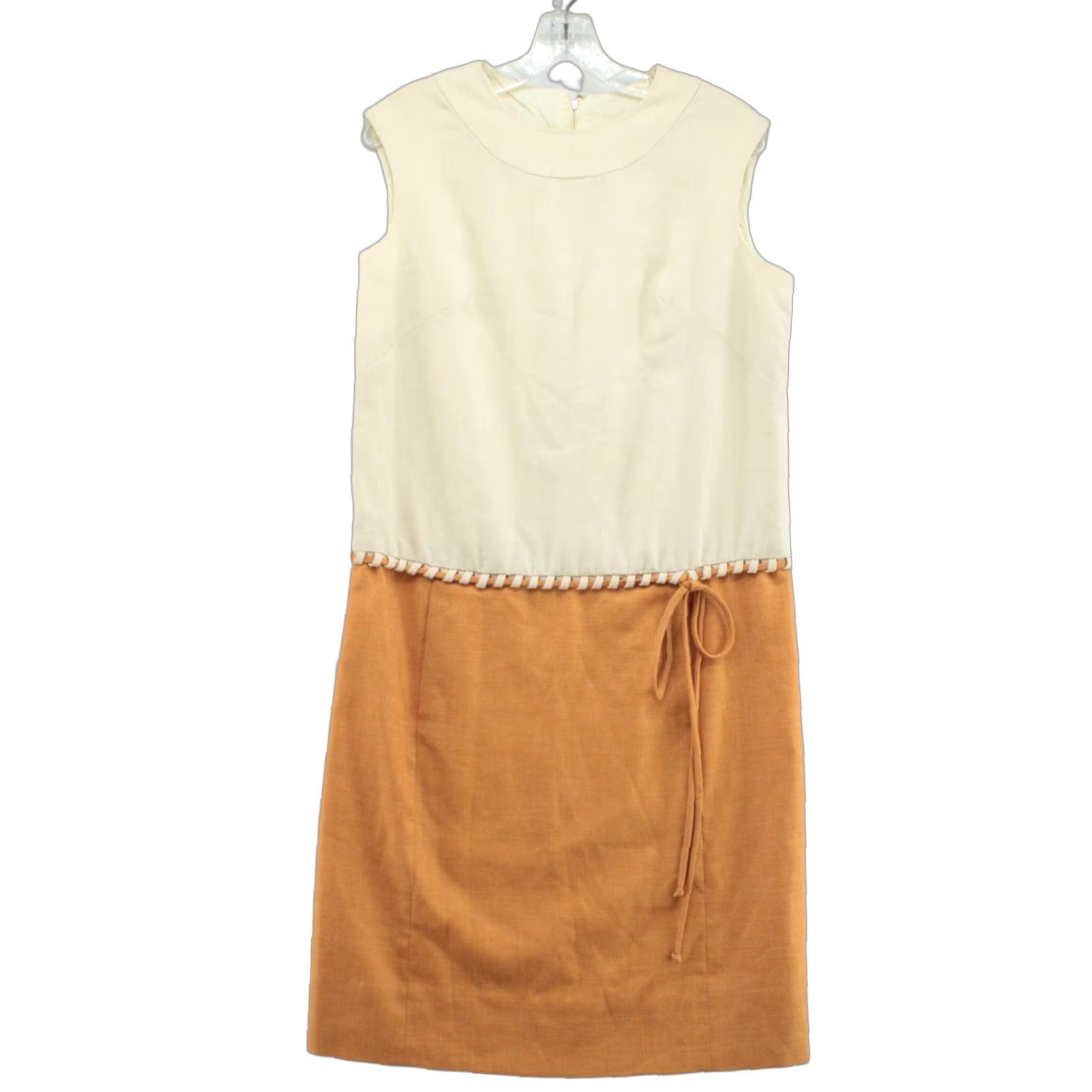 Vintage VINTAGE Sportempos Dress Women's 13/14 Beige Sleeveless Sheath Suburbia Minimal Dress Length Knee-Length Linen Blend Pencil Dress Men? Size M / US 6-8 / IT 42-44 - 1 Thumbnail