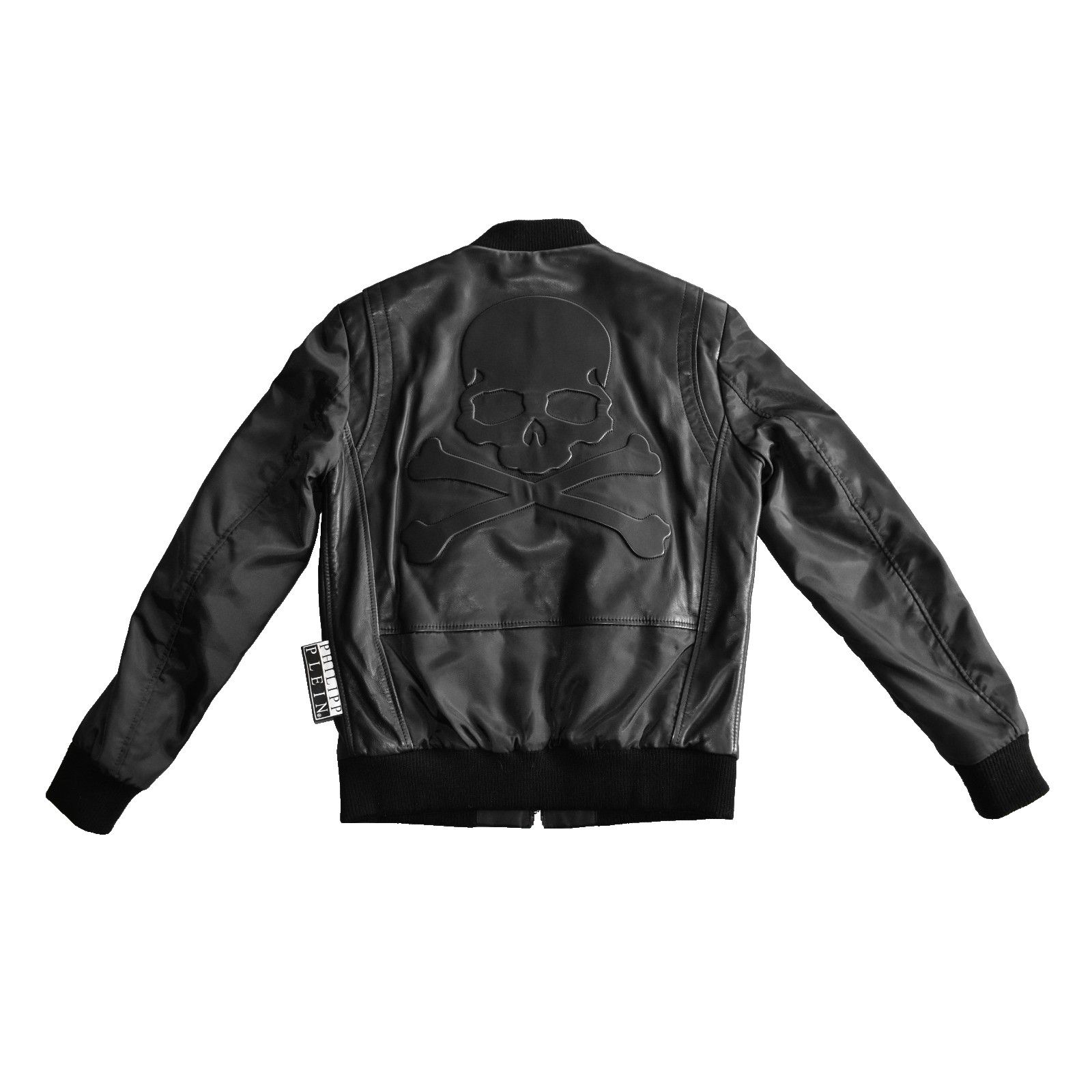Philipp Plein PHILIPP PLEIN Skull Leather & Fabric Paneled Bomber Jacket S Size US S / EU 44-46 / 1 - 4 Thumbnail