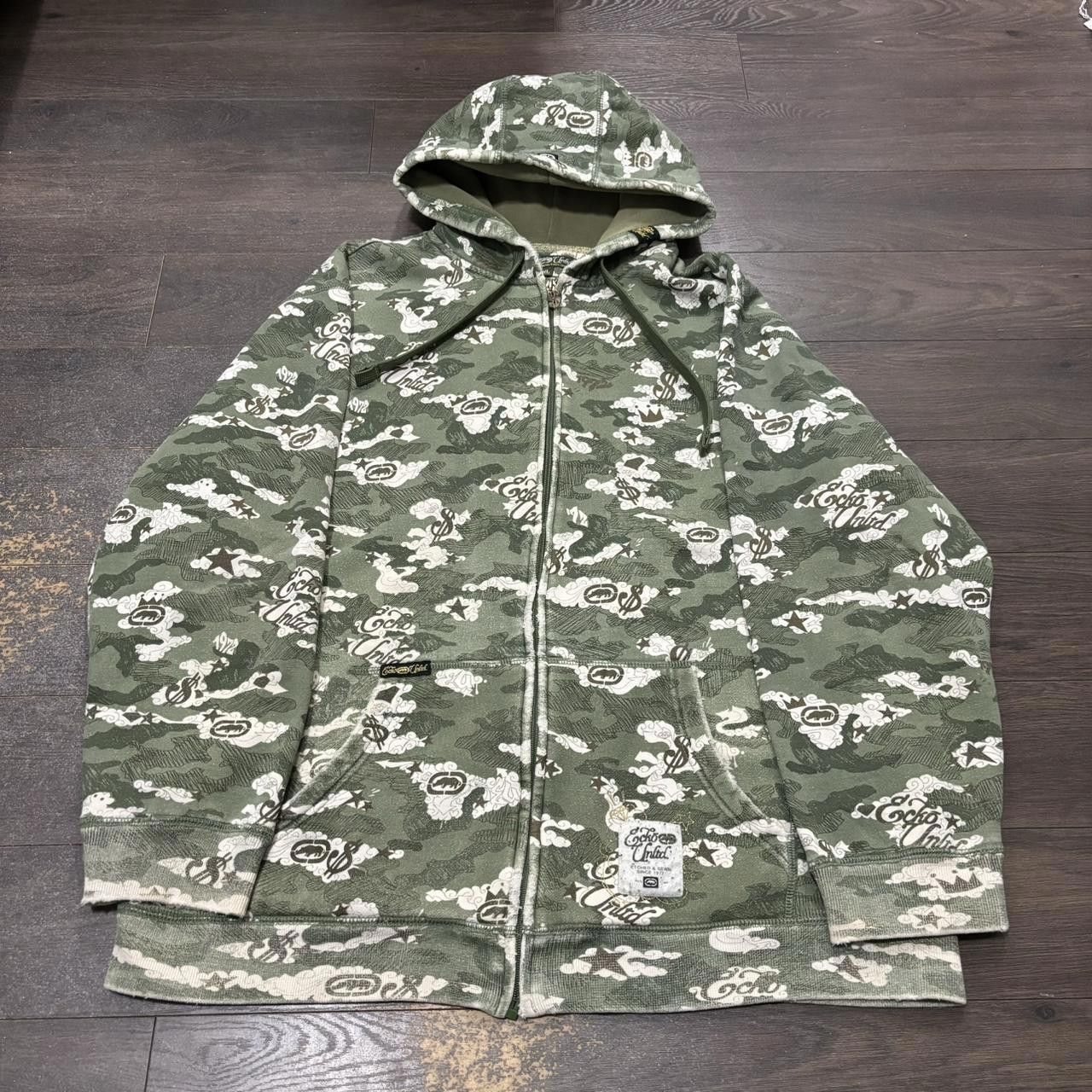 Ecko Unltd. Vintage ecko untld co all over print hoodie cash money XL Size US XL / EU 56 / 4 - 2 Thumbnail