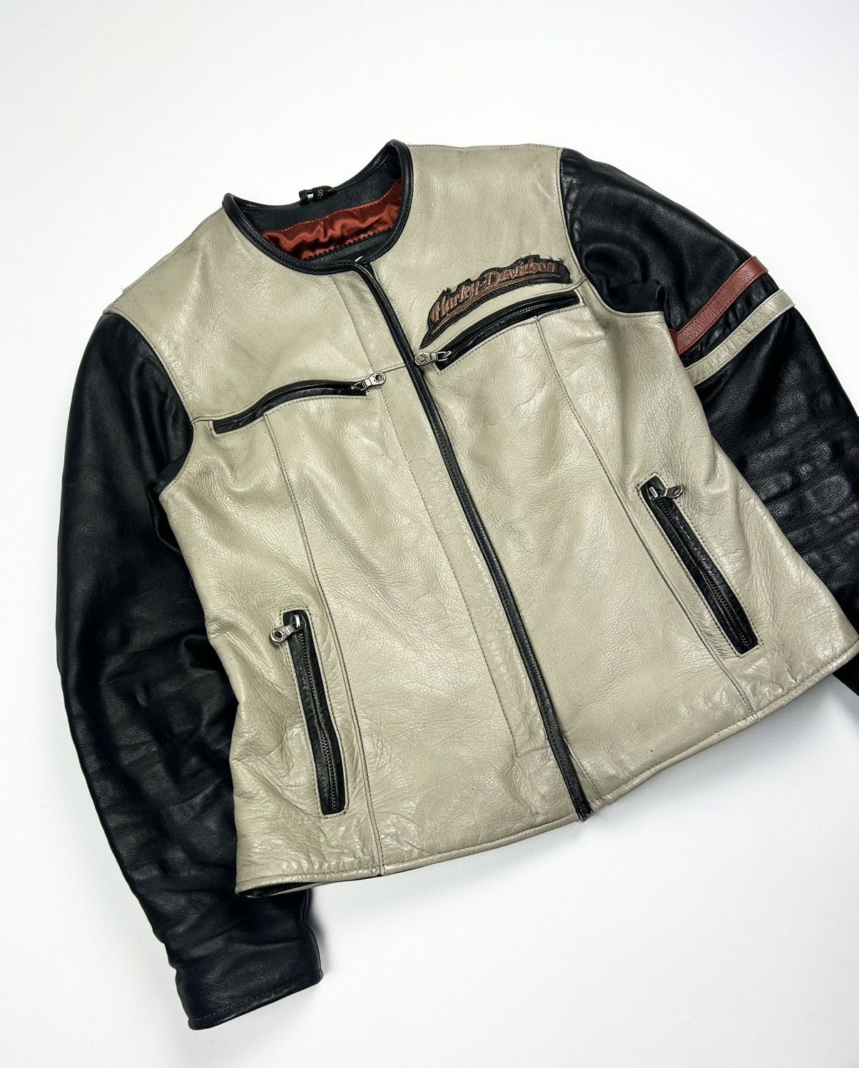 Avirex × Belstaff × Harley Davidson Womens vintage Harley Davidson Leather moto Jacket Racing Size S / US 4 / IT 40 - 5 Thumbnail