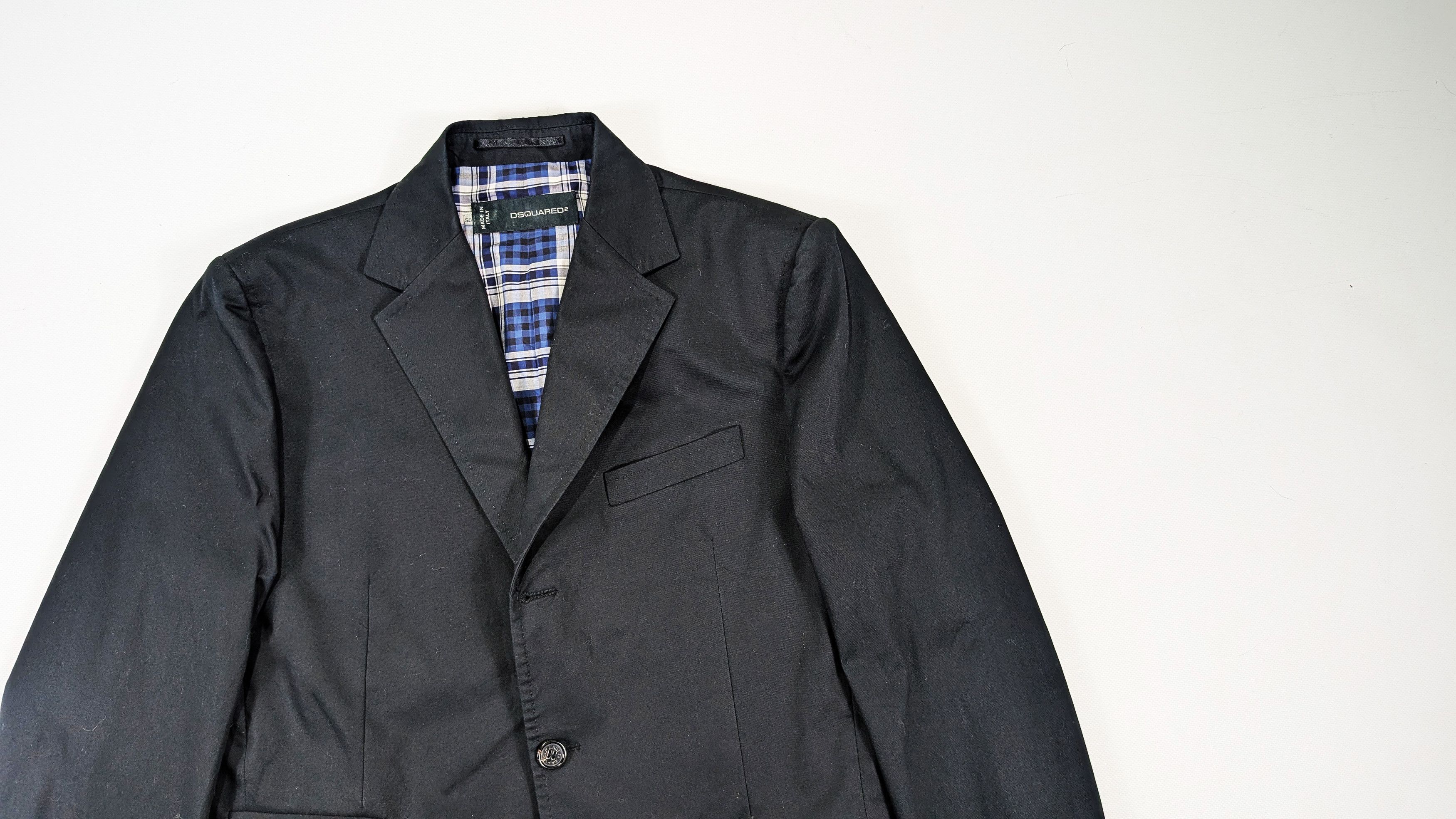 Dsquared2 Dsquared2 Black Cotton 3 Button Blazer Jacket Size 40R Size 40R - 2 Thumbnail
