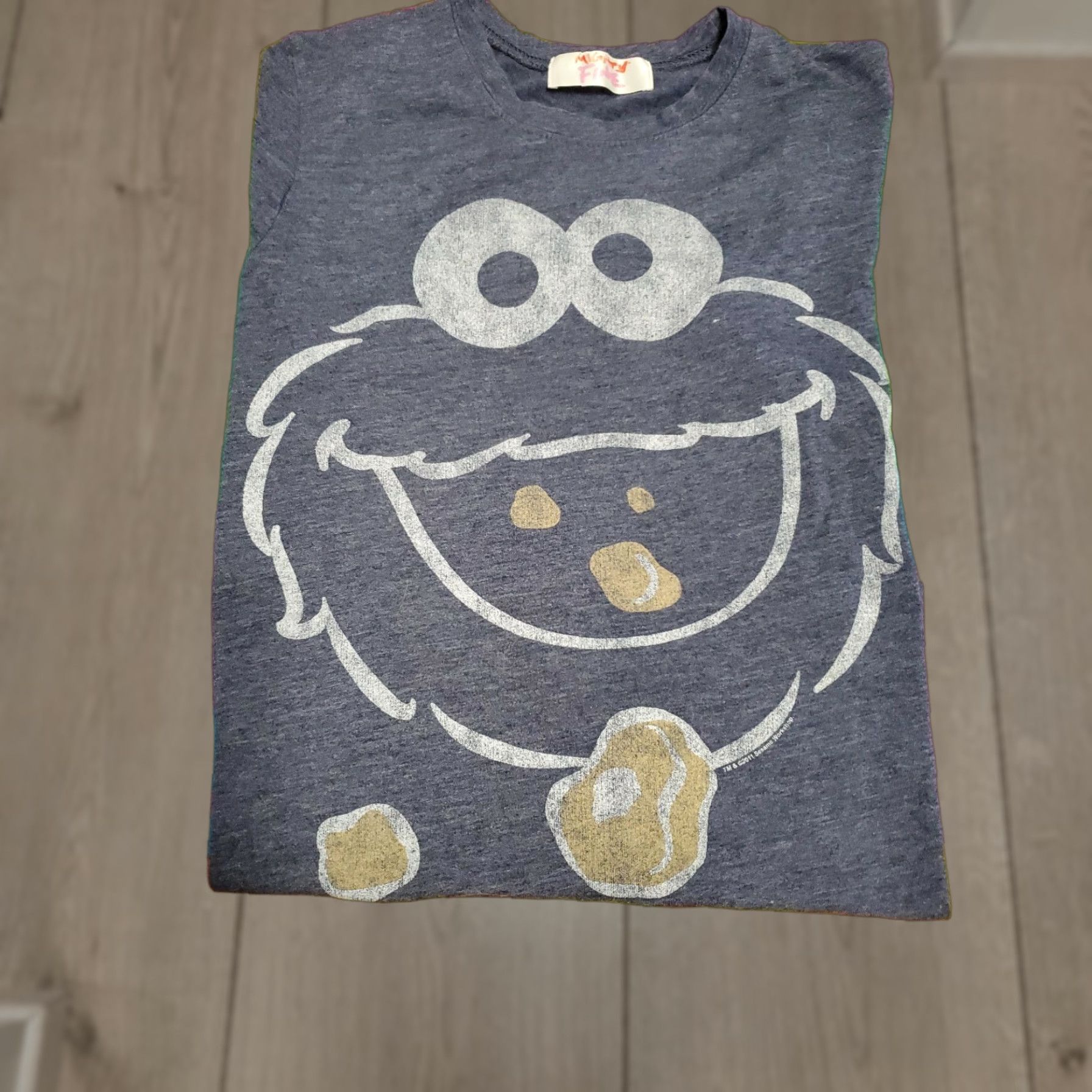 Vintage Mighty Fine Cookie Monster Sesame Street Graphic Short Sleeve T-Shirt M Women Blue Size M / US 6-8 / IT 42-44 - 1 Thumbnail