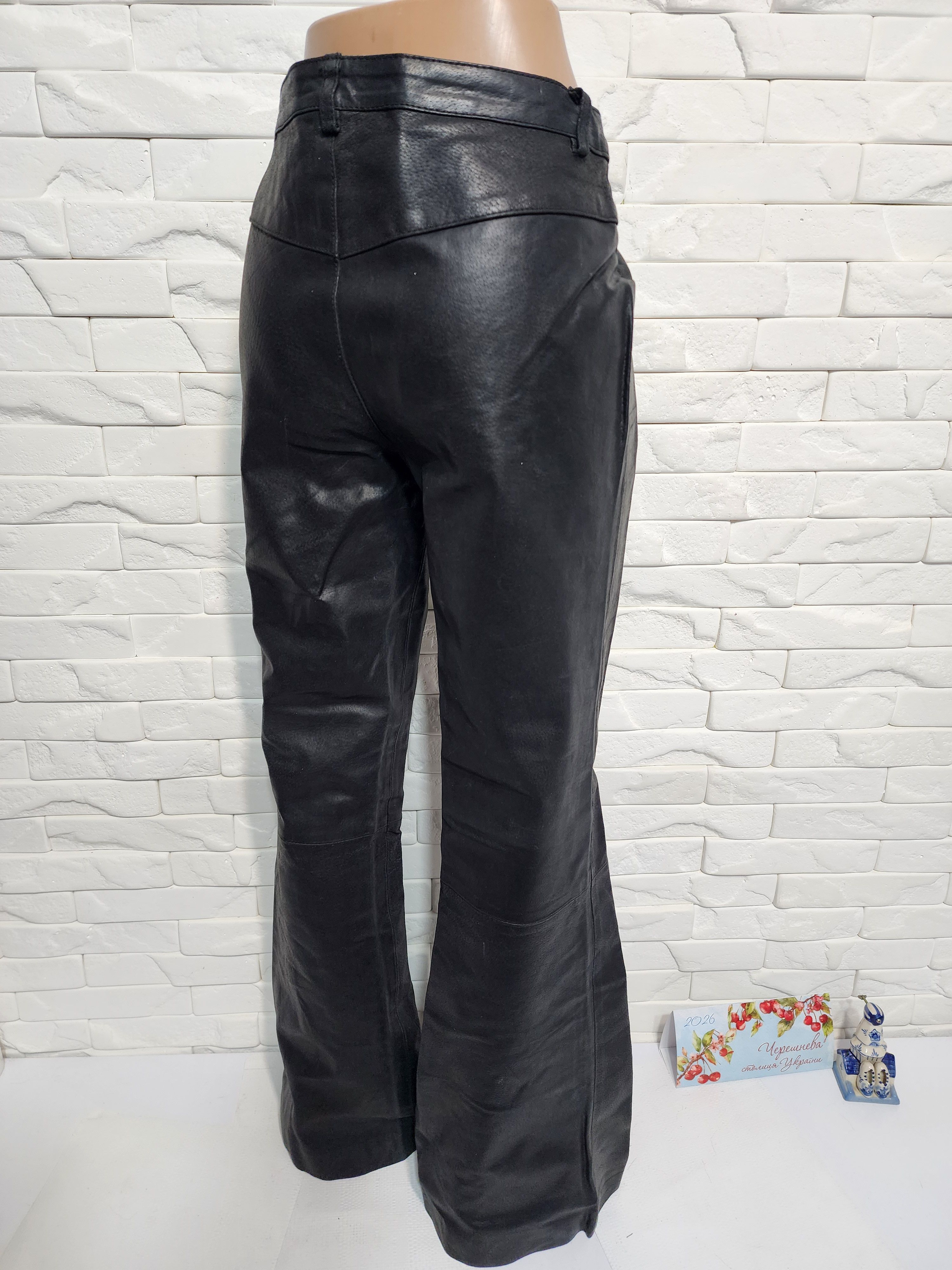 Uniqlo Leather Black Pants Mens - Denim Style - 32" Waist Size US 32 / EU 48 - 6 Thumbnail