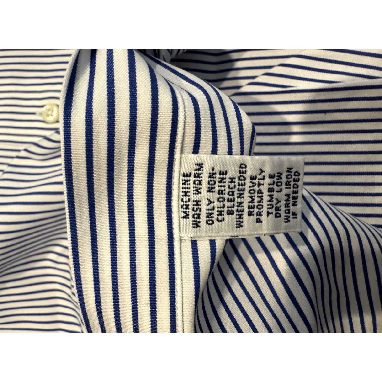 Polo Ralph Lauren VINTAGE Polo Ralph Lauren Shirt Mens 17.5 NEW Button Men Striped Blue NOS Vtg Size US XXL / EU 58 / 5 - 5 Thumbnail
