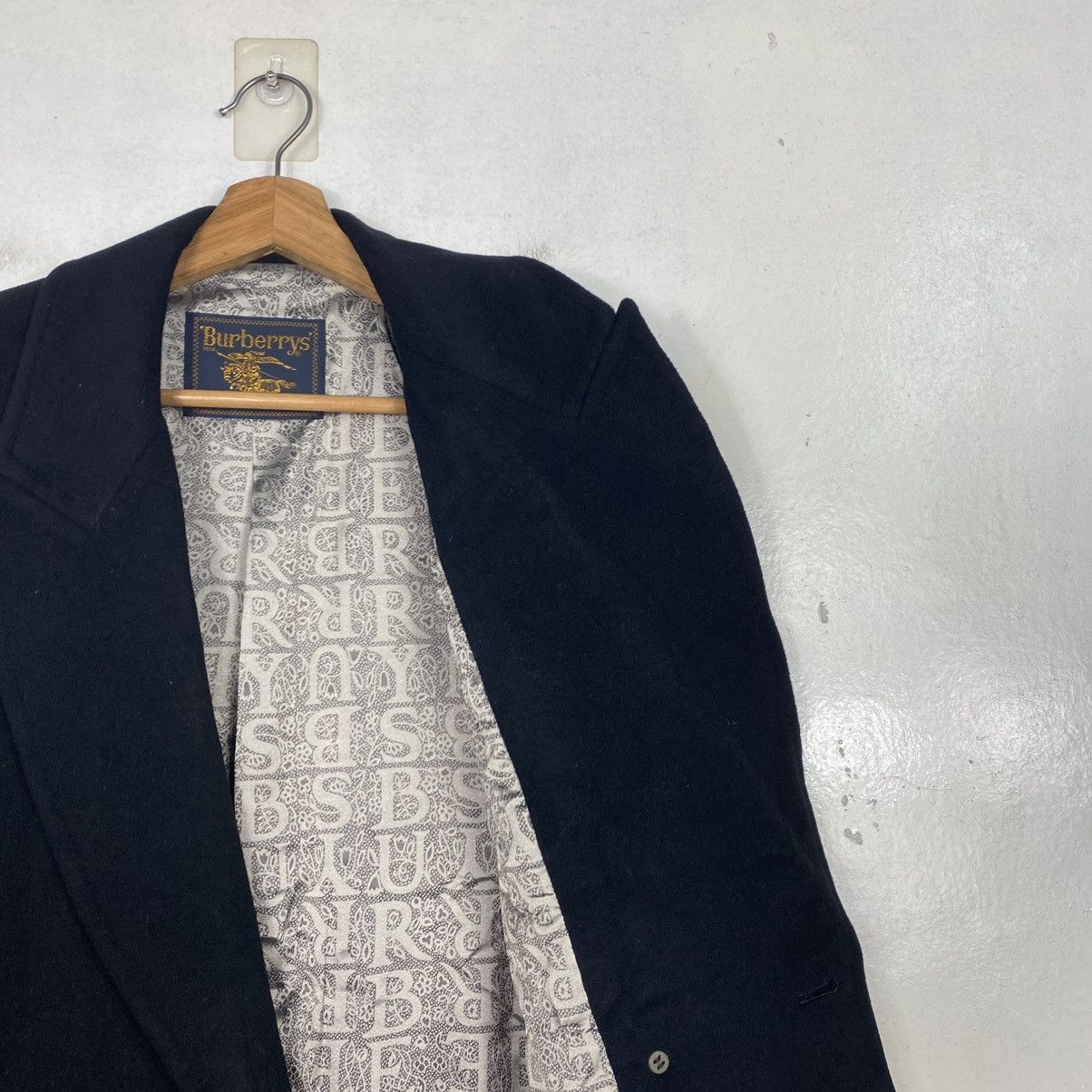 Burberry 🔥RICH BLACK - FLY COATS HERRINGBONE WOOL LONG JACKET Size US M / EU 48-50 / 2 - 21 Thumbnail