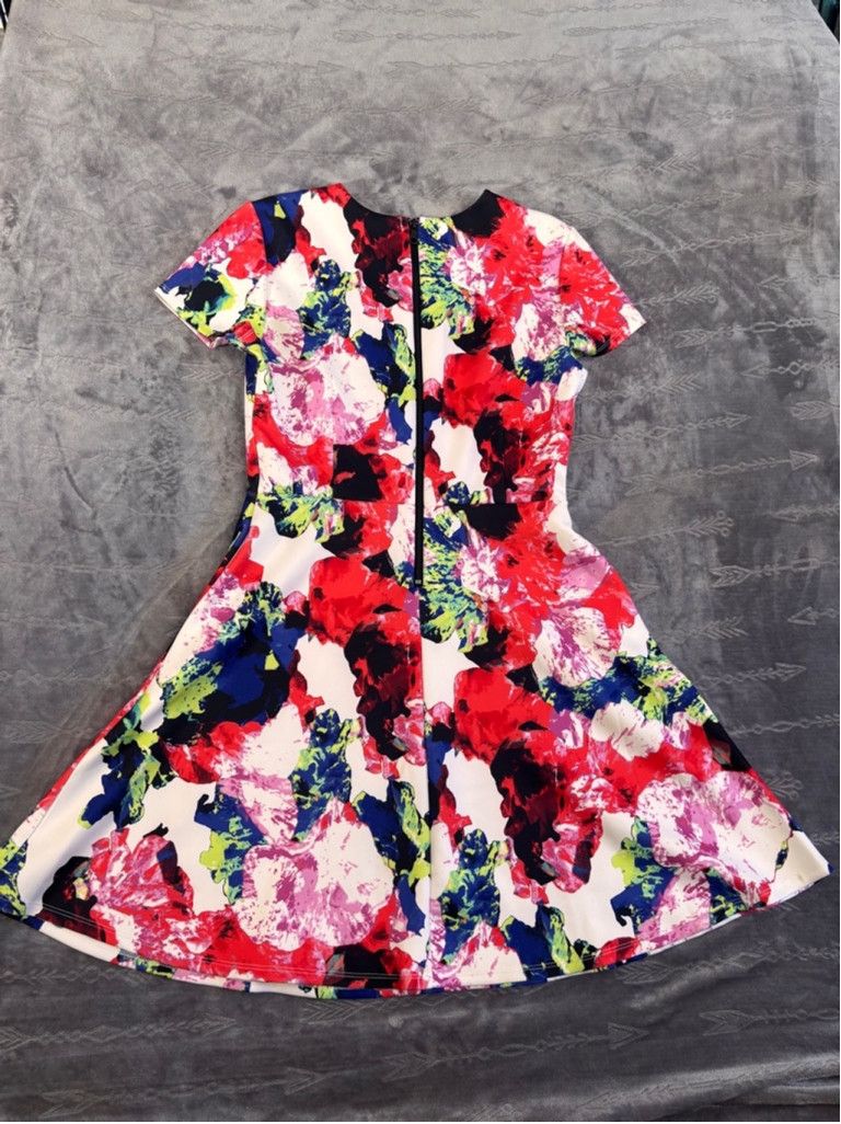MILLY Women's Milly Floral Print Dress Size 10 Multi-color Size L / US 10 / IT 46 - 13 Thumbnail
