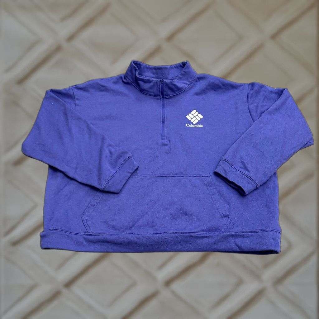 KangaROOS COLUMBIA 1/4 Zip Sweatshirt Womens Plus 2X Purple Fleece Casual Kangaroo Pocket Activewear Size XXL / US 16-18 / IT 52-54 - 1 Thumbnail
